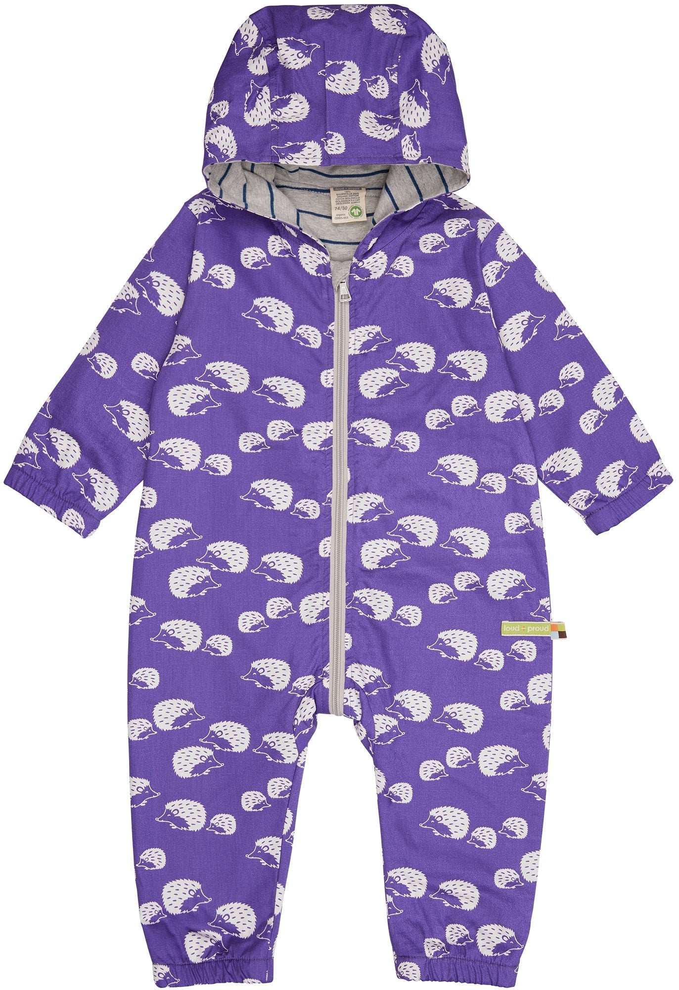 Wasserabweisender Overall mit Druck - loud + proud - 5135 - vio - 50/56