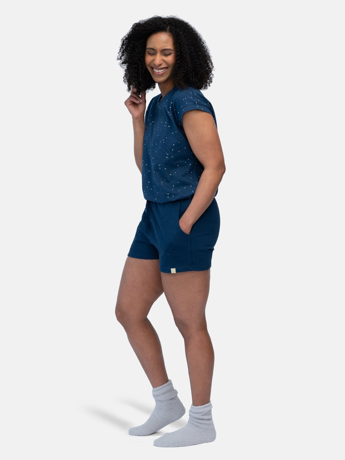 Weiche Jersey - Short in Strukturmuster - loud + proud - G412-ul-36