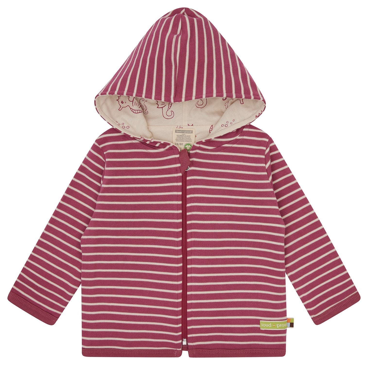 Wendejacke mit Kapuze - loud + proud - 3156 - rou - 62/68