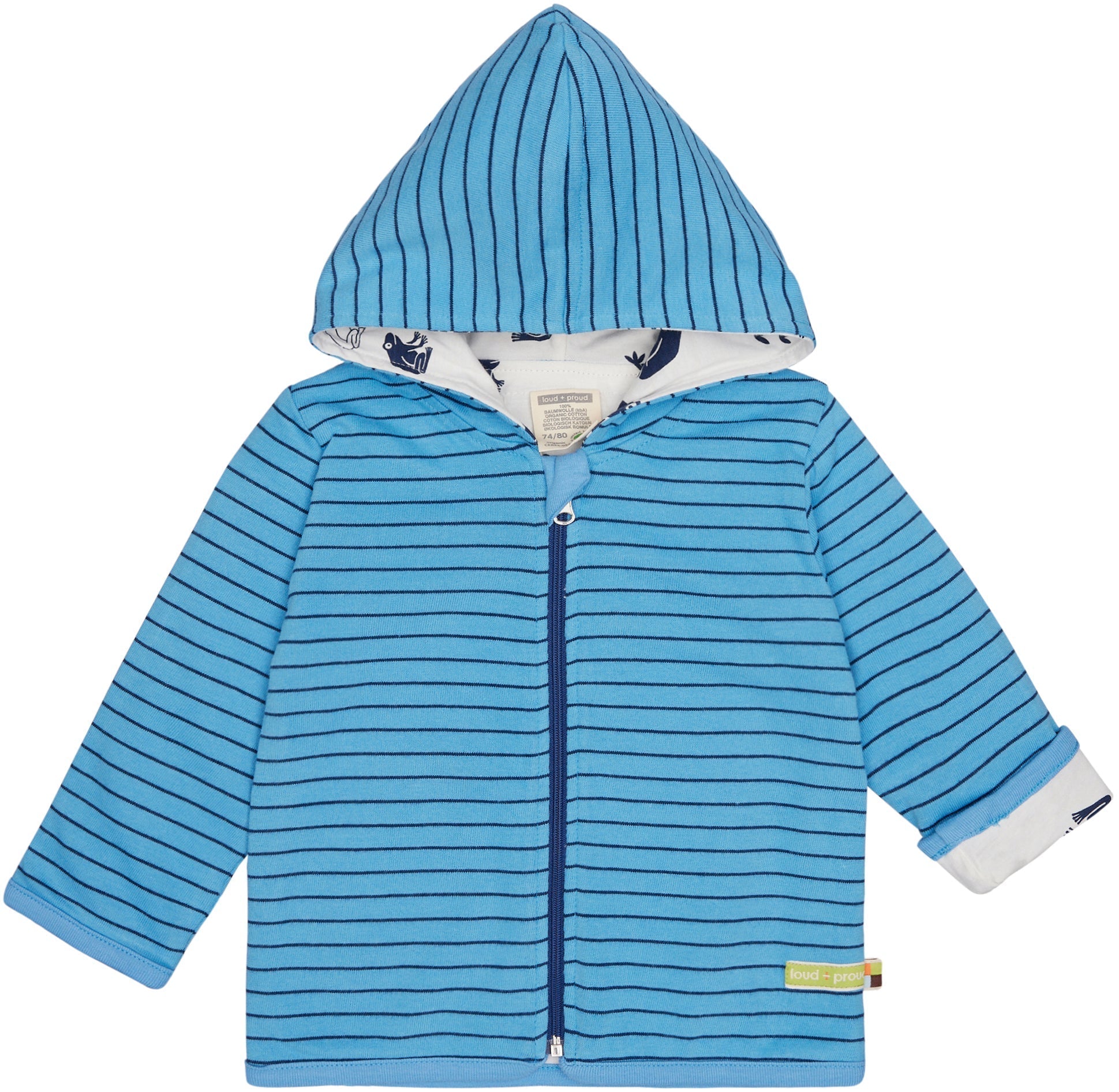 Wendejacke mit Kapuze - loud + proud - 3140 - bas - 50/56