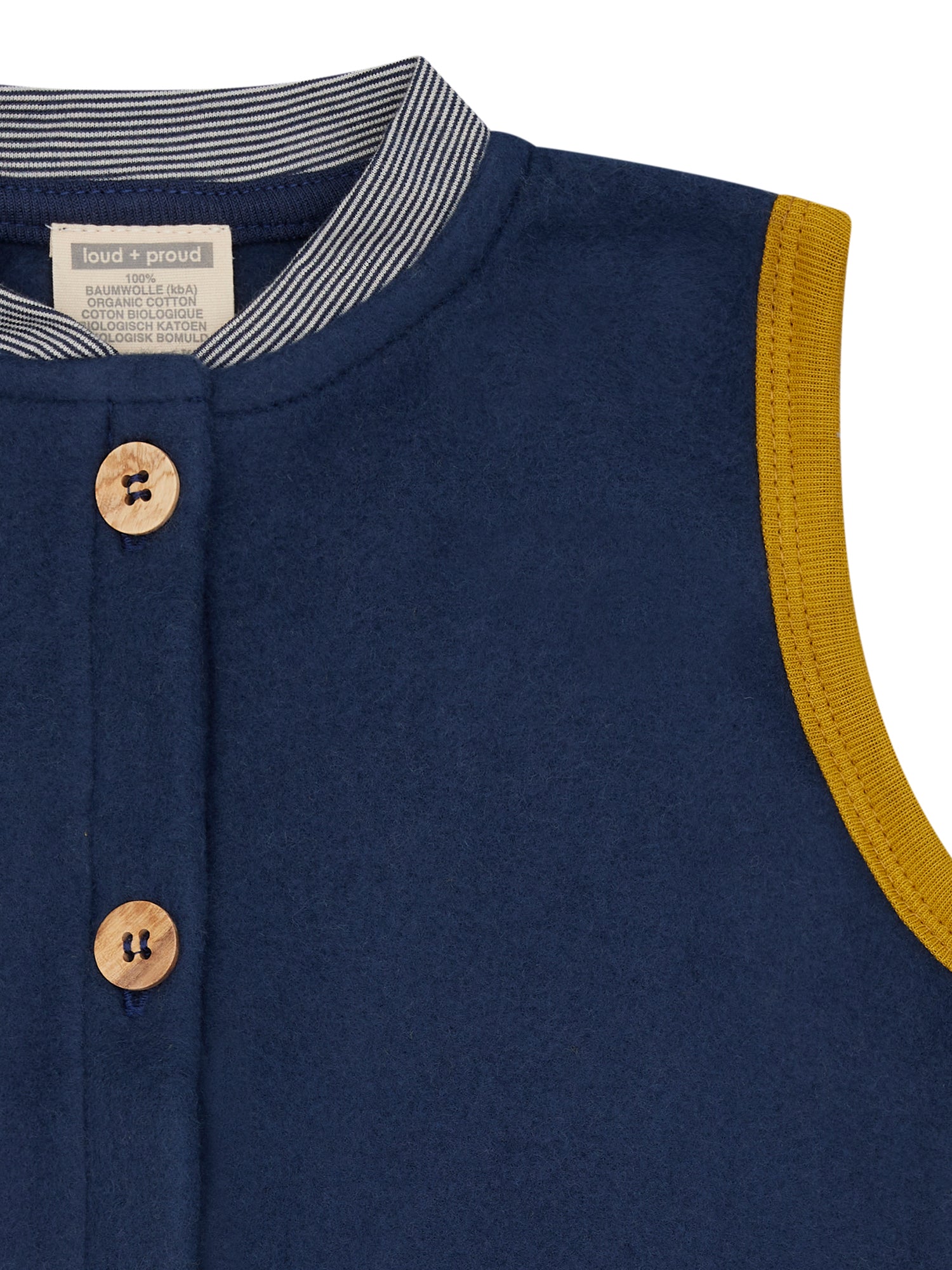 Weste aus Baumwoll - Fleece - loud + proud - 3164 - ul - 62/68