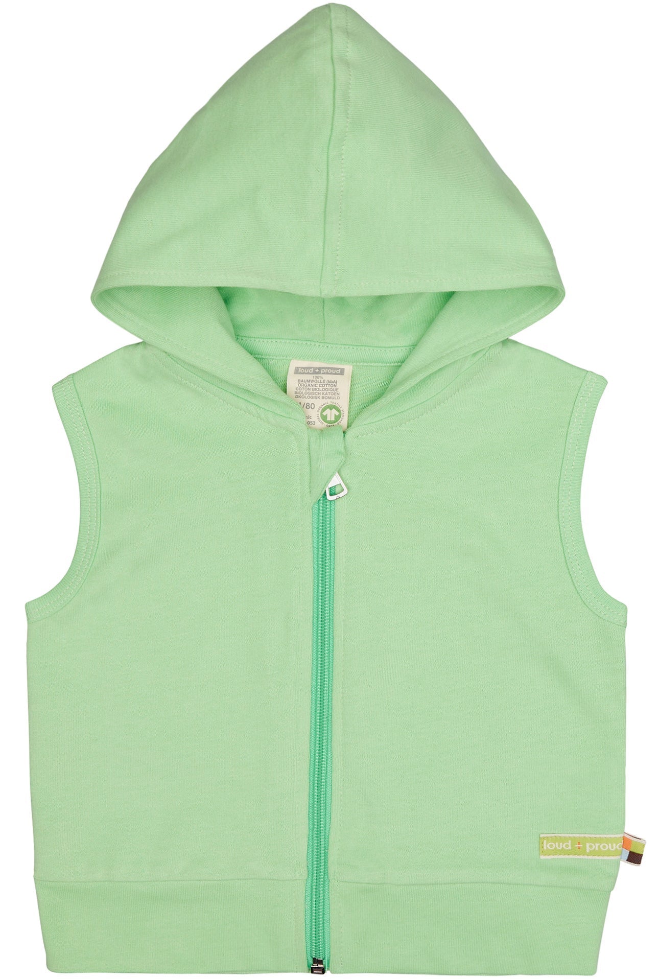 Weste mit Kapuze - loud + proud - 3141 - op - 62/68