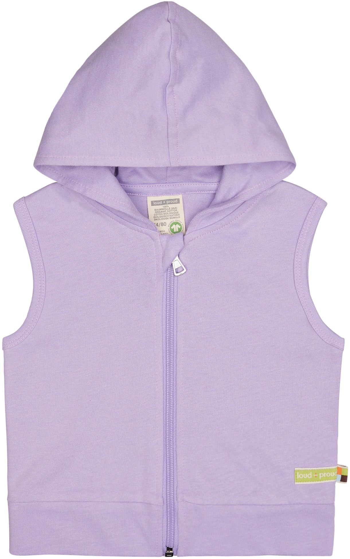 Weste mit Kapuze - loud + proud - 3141 - lil - 62/68