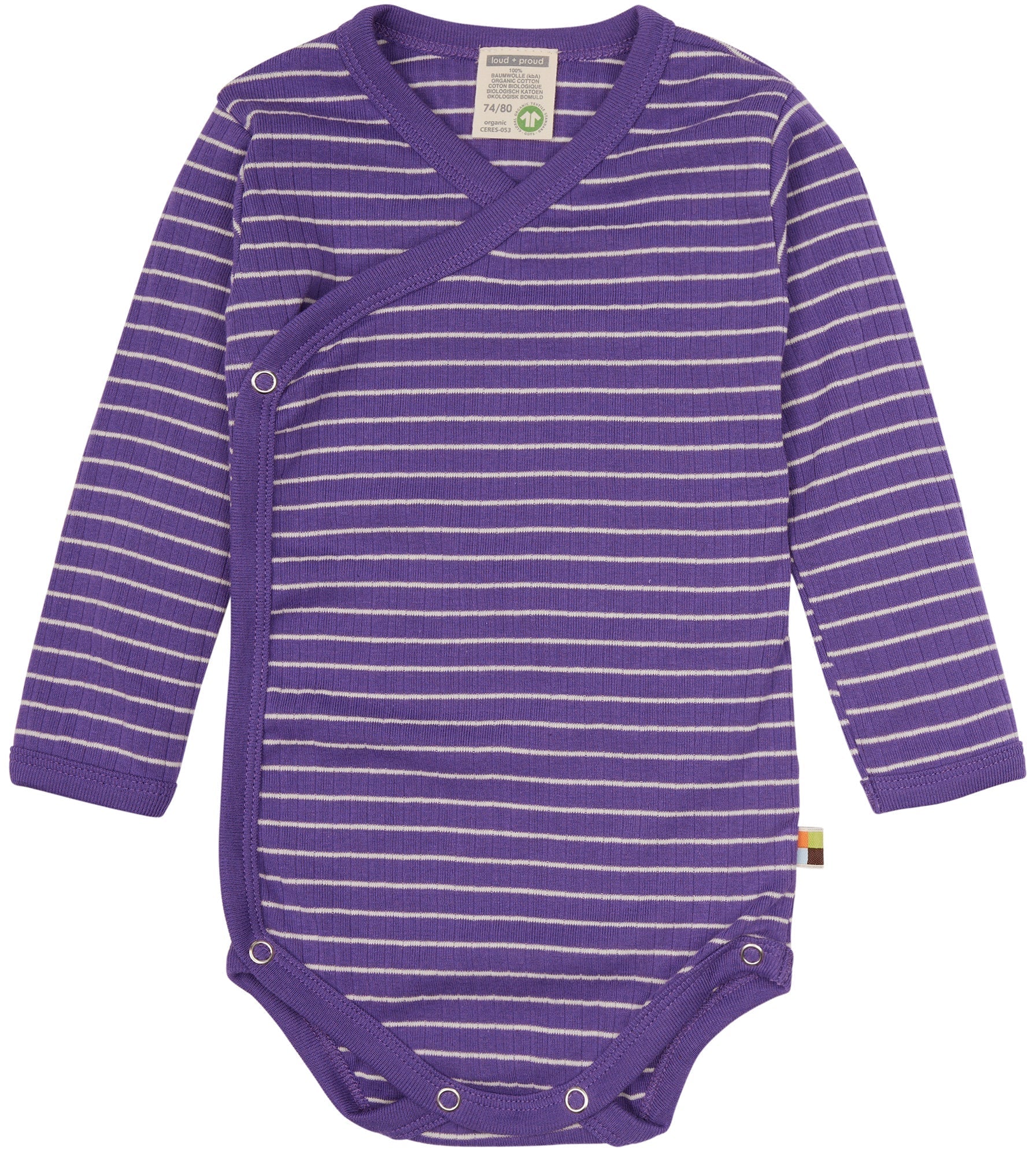- Wickelbody langarm gestreift mit Rippe - loud + proud - 2099-vio-50/56