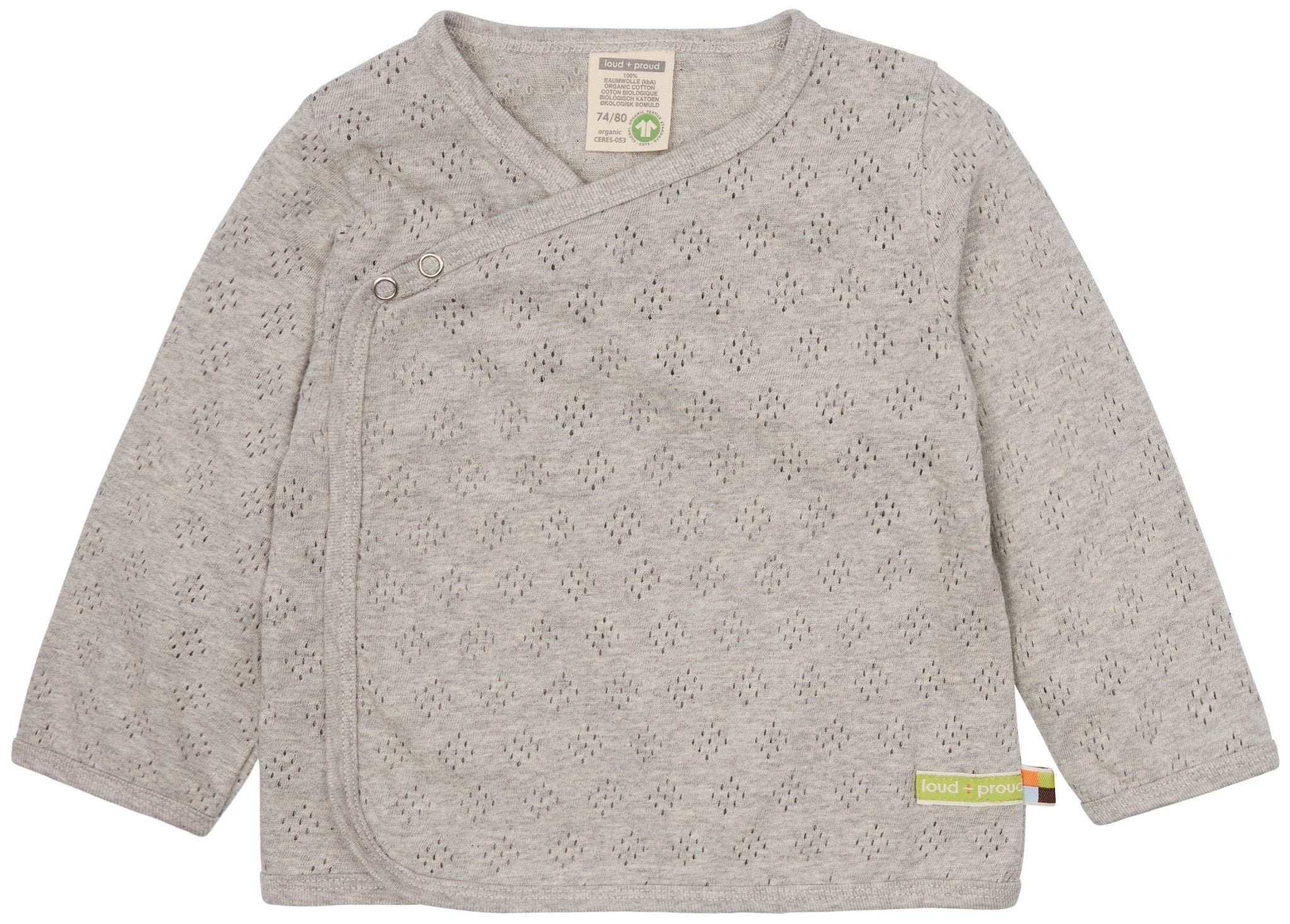 Wickeljacke mit Lochmuster - loud + proud - 3133 - sil - 62/68