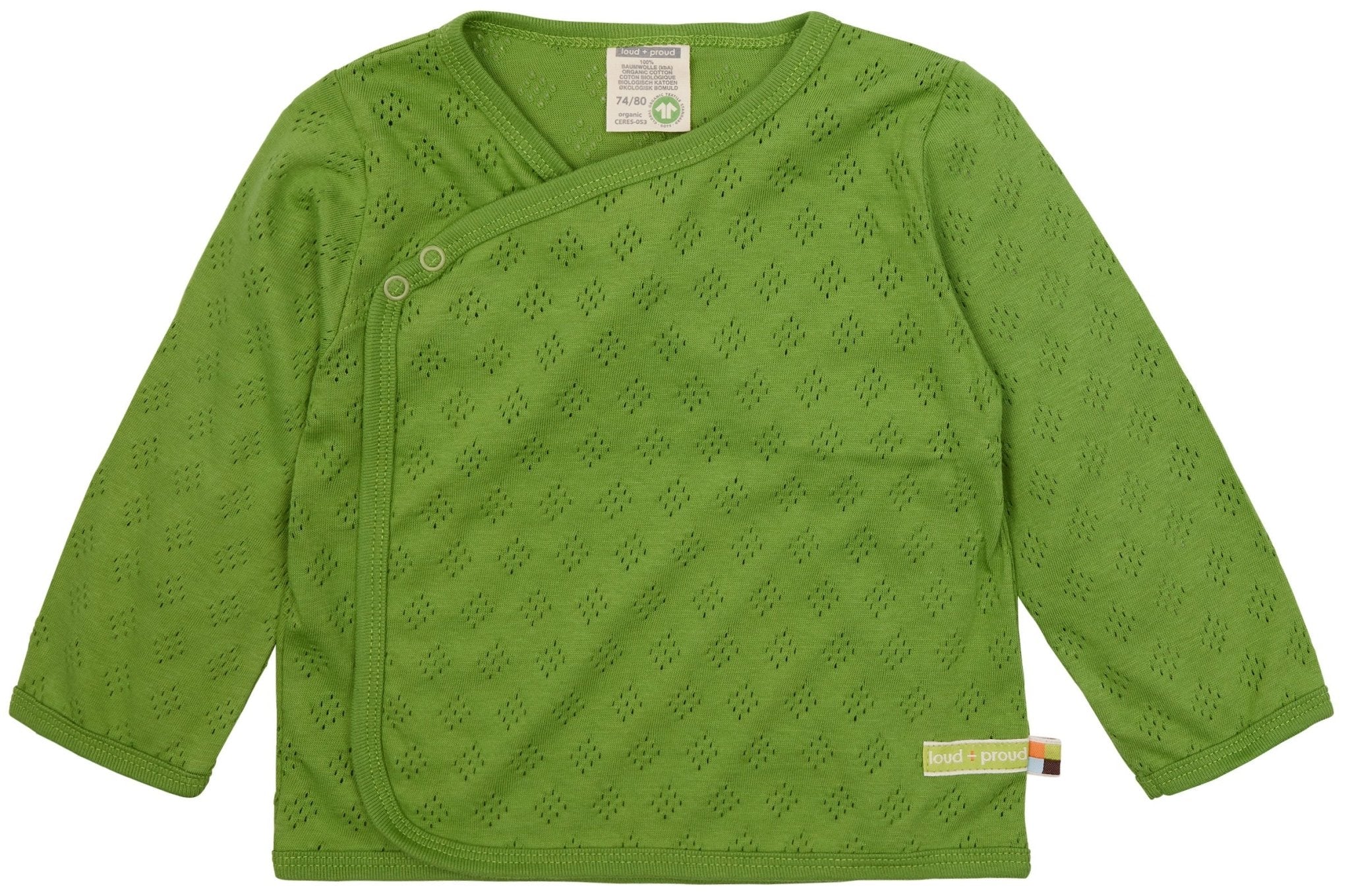 Wickeljacke mit Lochmuster - loud + proud - 3133 - grs - 62/68