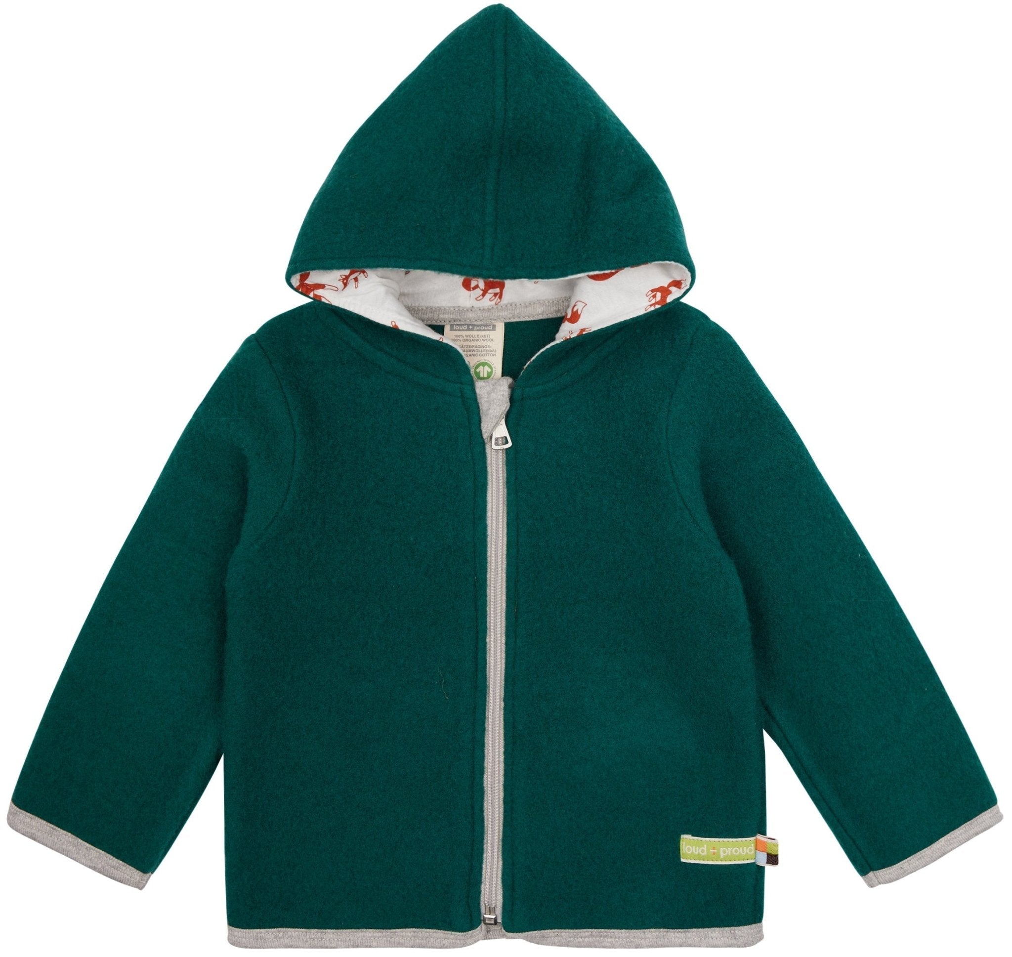 Wollfleece - Jacke mit Kapuze - loud + proud - 3135 - bot - 50/56