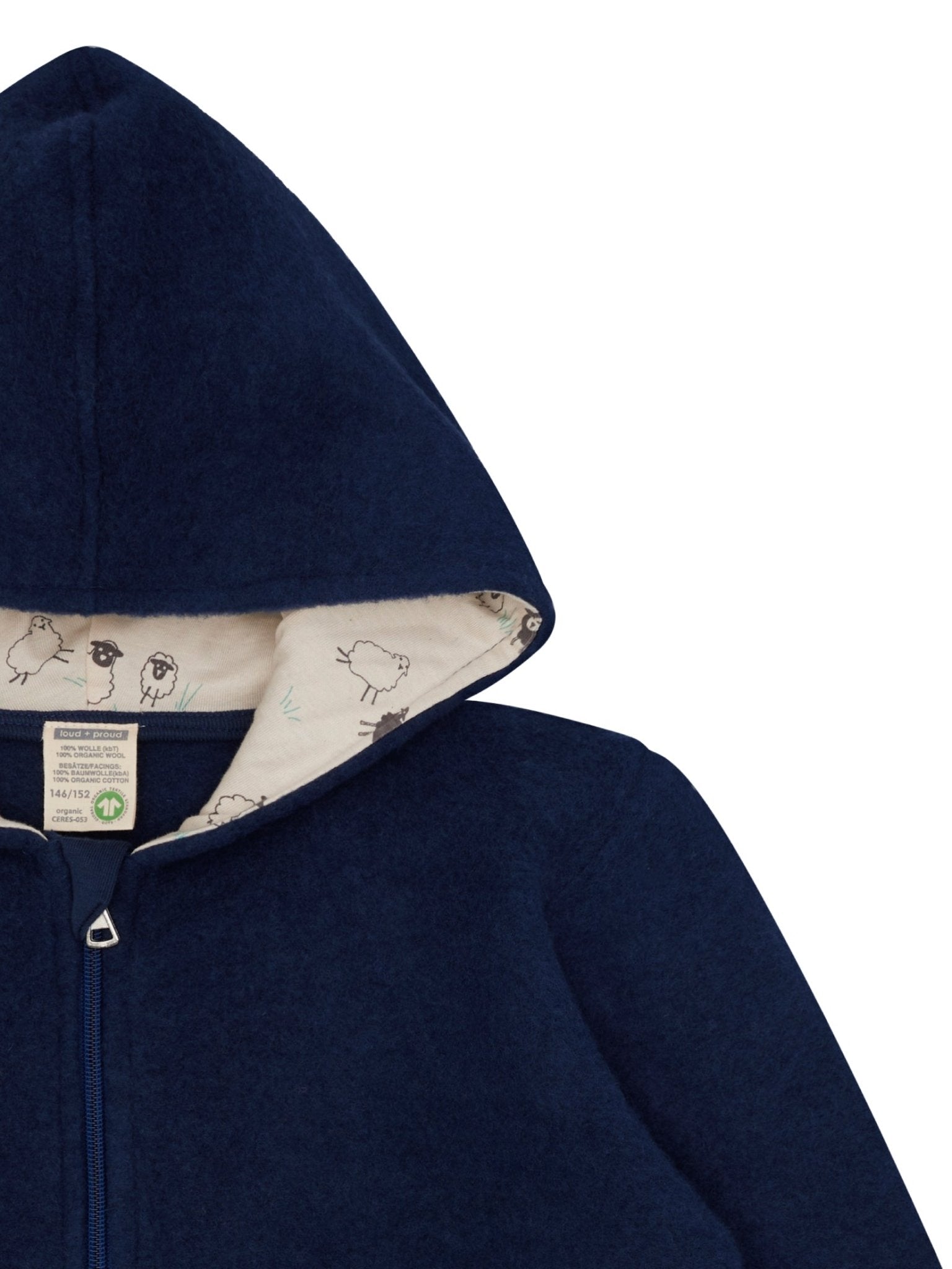 Wollfleece - Jacke mit Kapuze - loud + proud - 3166K - ul - 134/140