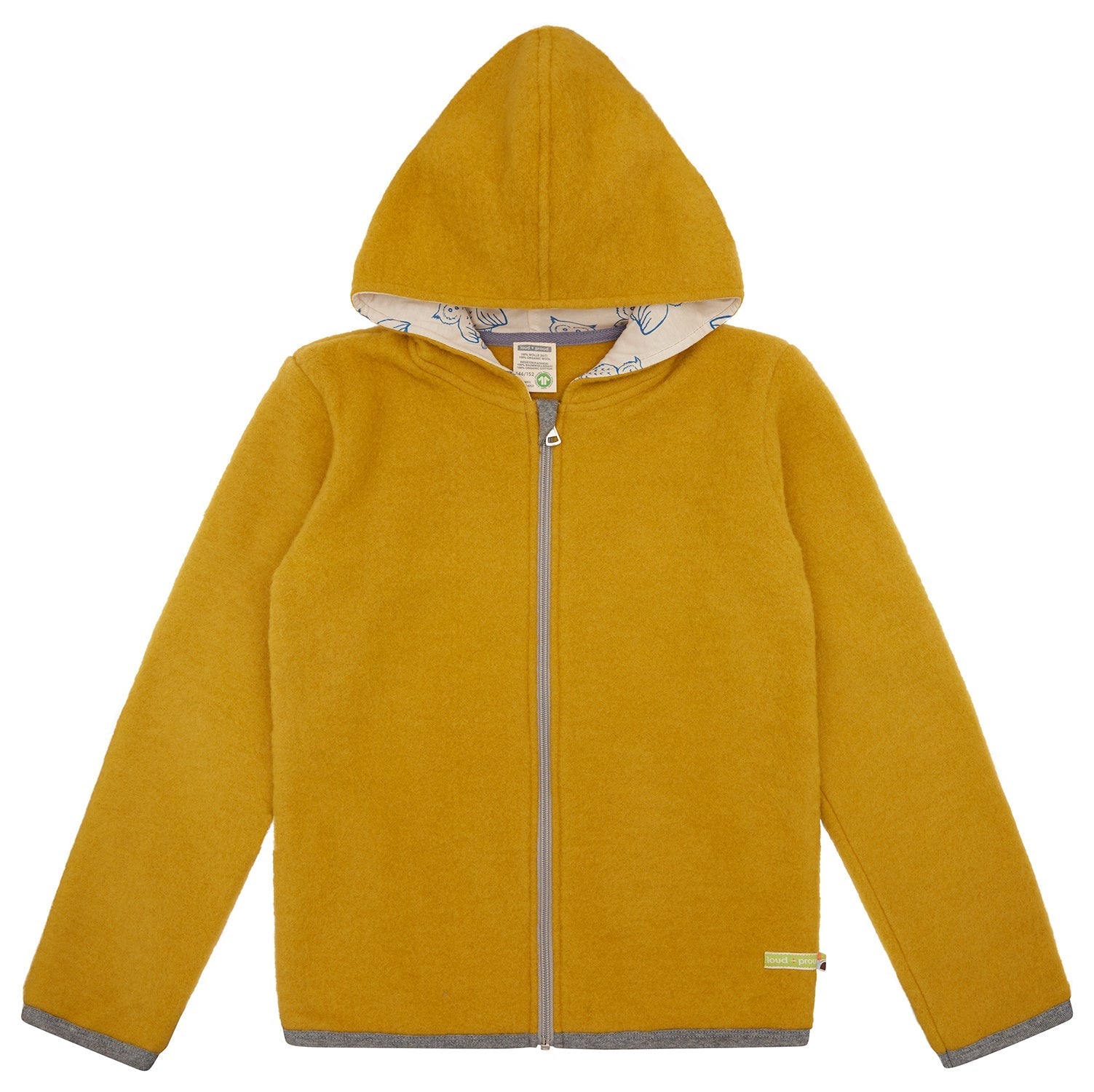 Wollfleece - Jacke mit Kapuze - loud + proud - 3149K - cur - 134/140