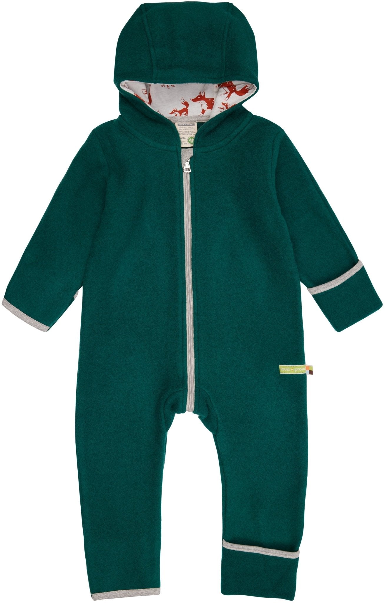 Wool fleece overall made from organic wool – loud + proud