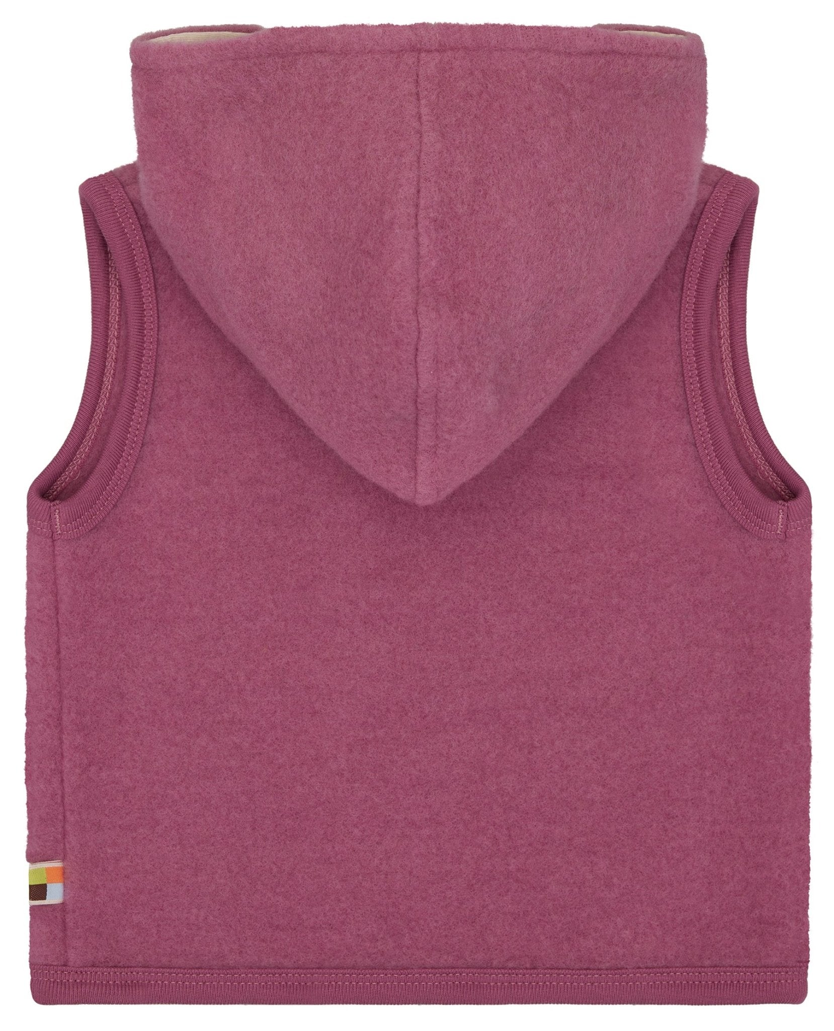 Wollfleece - Weste mit Kapuze - loud + proud - 3167 - grp - 62/68