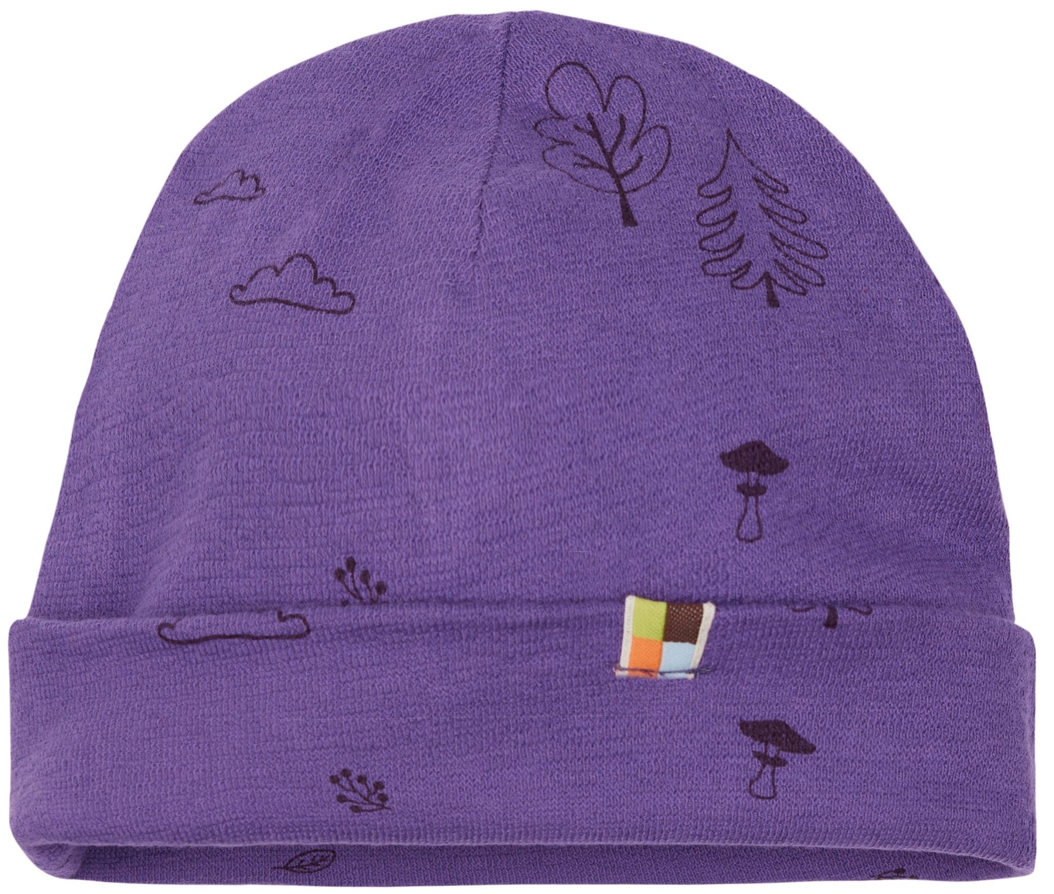  - Beanie aus Strukturstrick mit Druck - loud + proud - 7154-vio-62/68