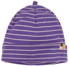 Beanie gestreift mit Rippe - loud + proud - 7148 - vio - 62/68