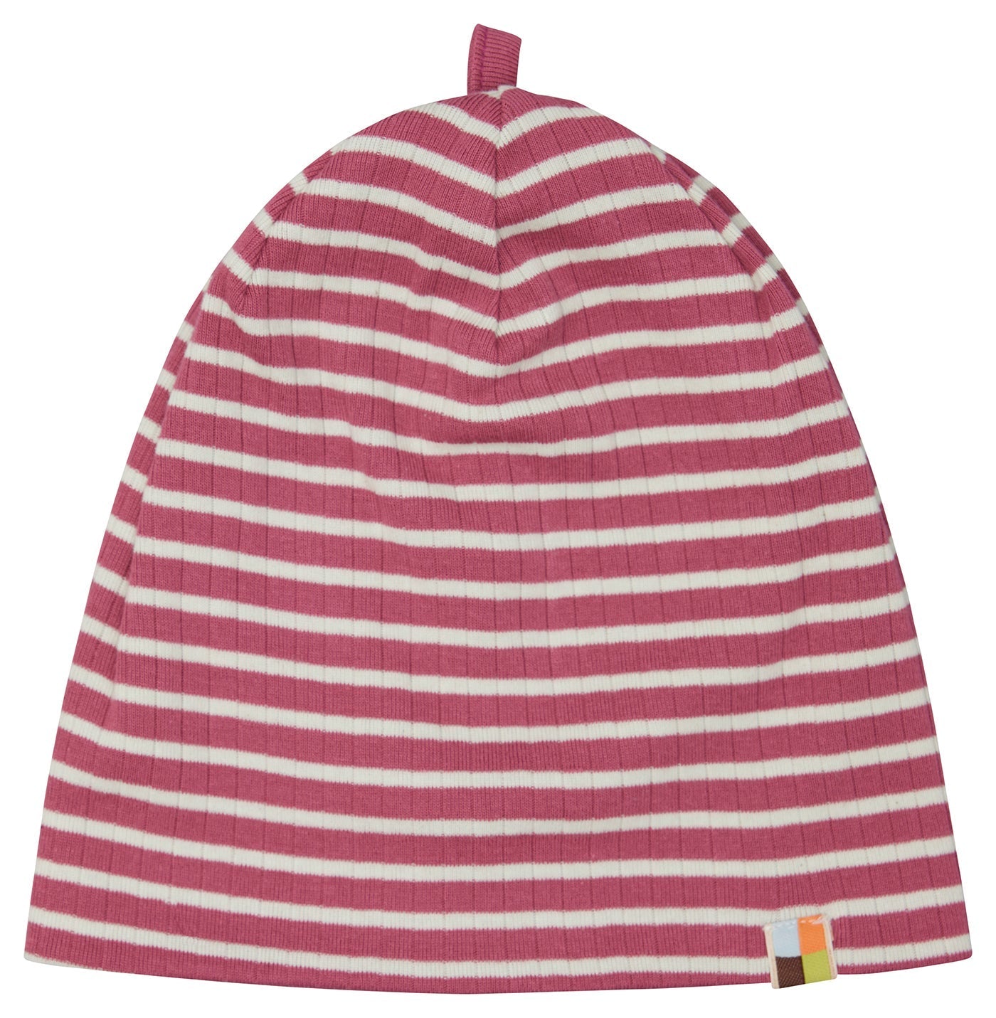 Beanie gestreift mit Rippe - loud + proud - 7178 - rou - 62/68