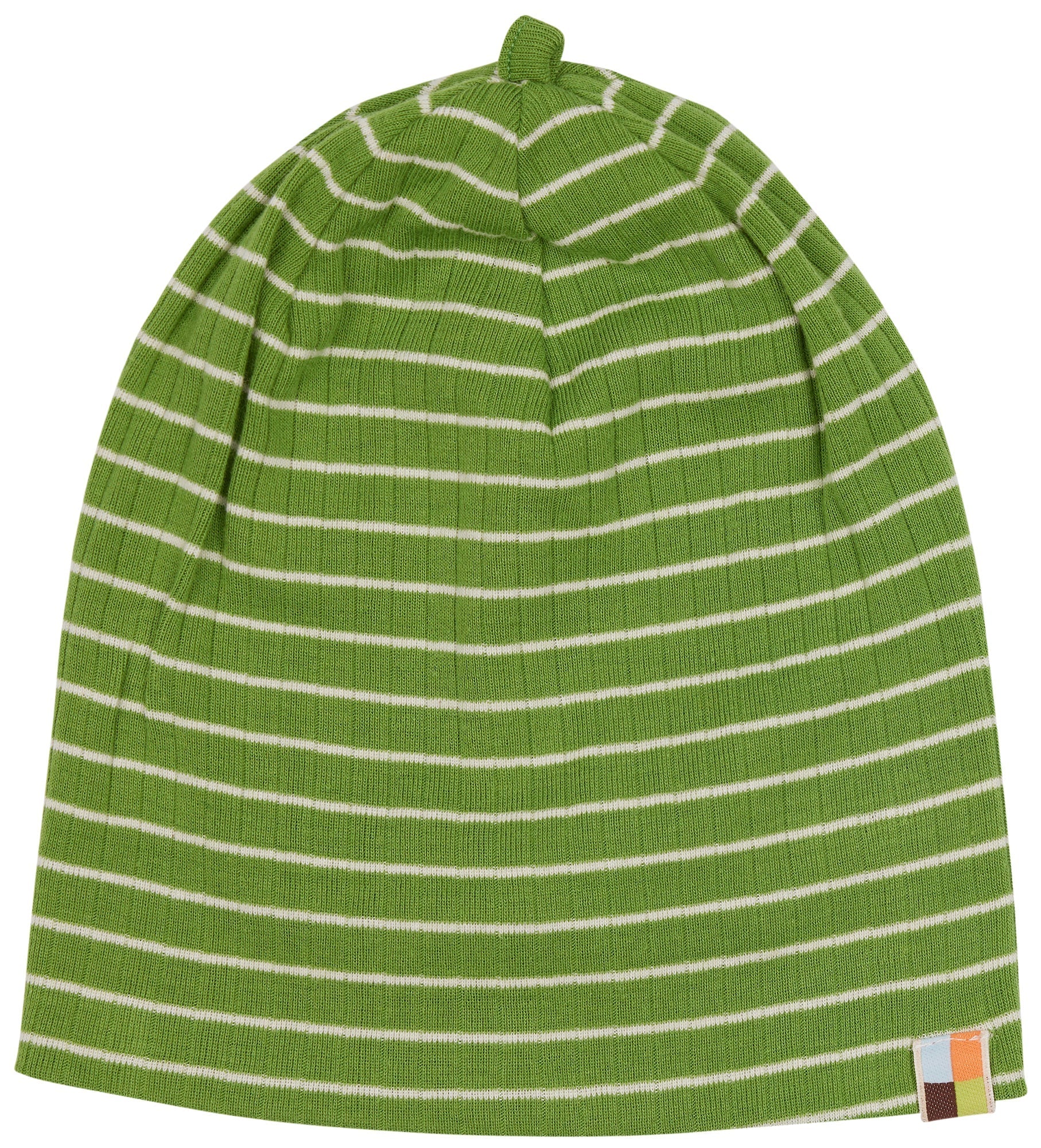 Beanie gestreift mit Rippe - loud + proud - 7148 - grs - 62/68