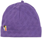 Beanie mit Lochmuster - loud + proud - 7156 - vio - 62/68