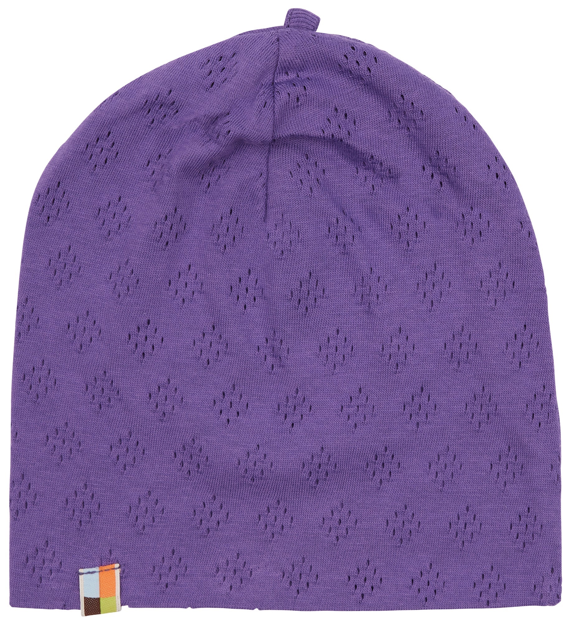 Beanie mit Lochmuster - loud + proud - 7156 - vio - 62/68