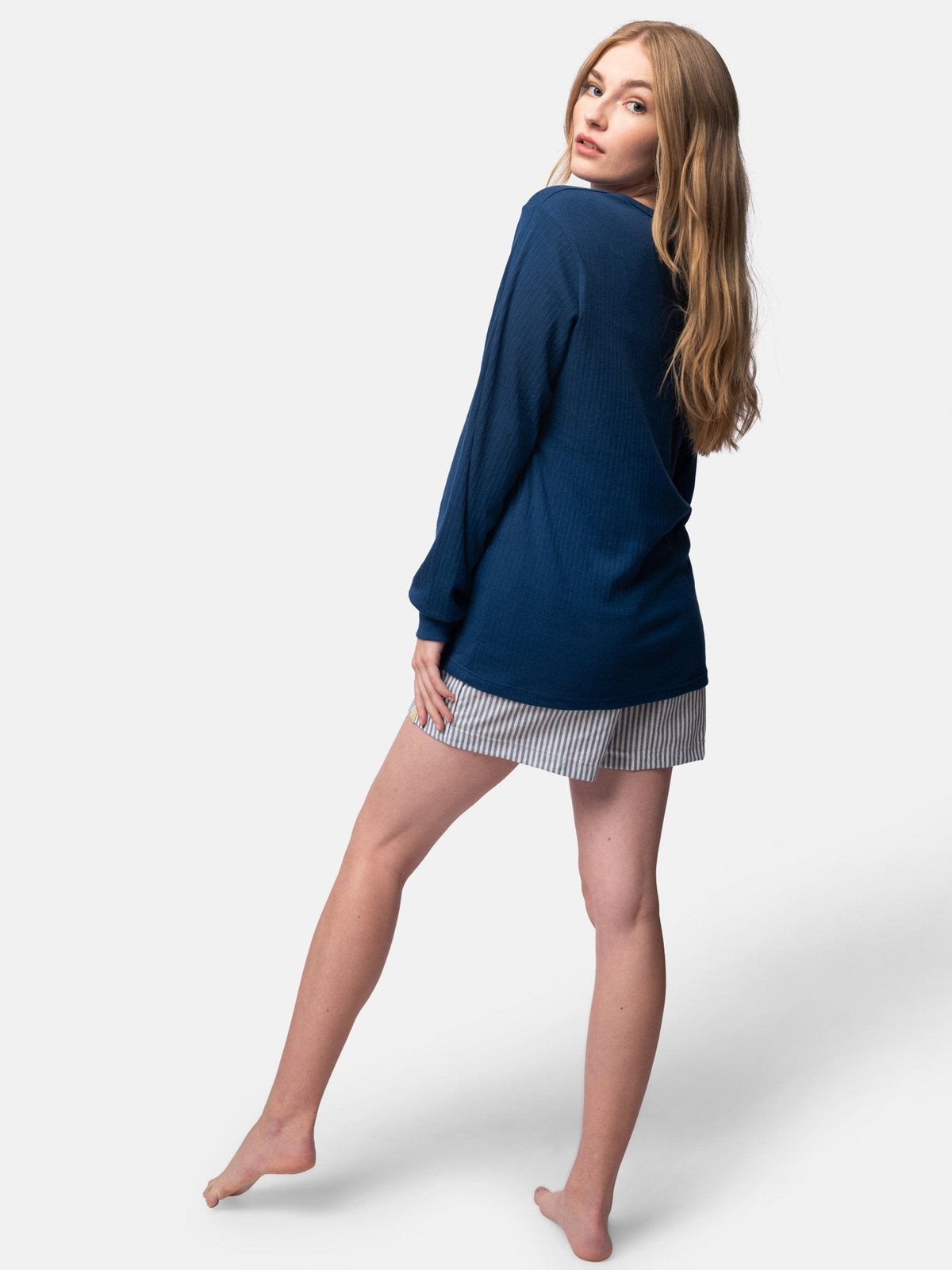 Bequemes Langarm - Shirt aus Derby - Rib - loud + proud - G200-ul-36