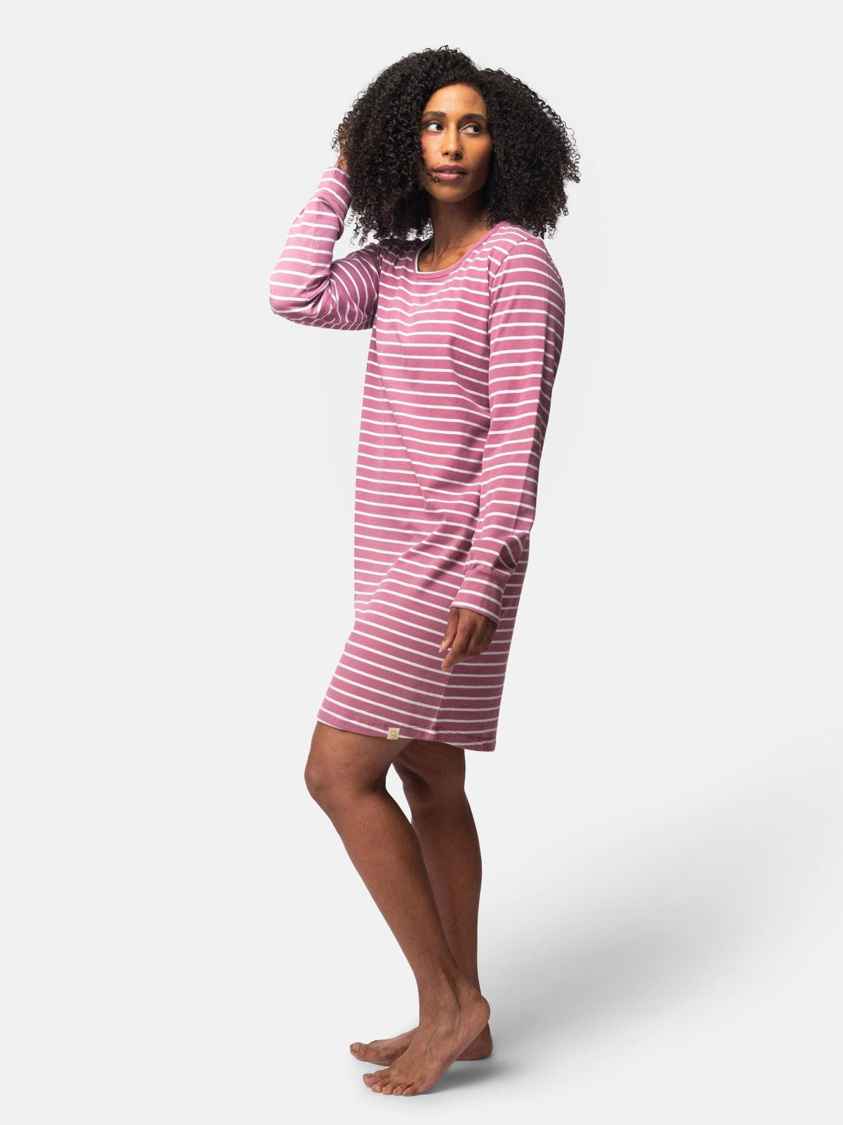 Bequemes Langarm Sleepshirt Ringel - loud + proud - G601-grp-36