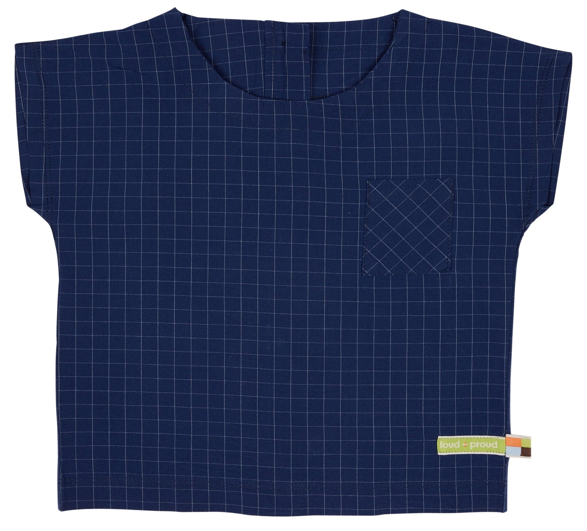 Bluse aus feinem Karo - loud + proud - 1128 - ul - 74/80