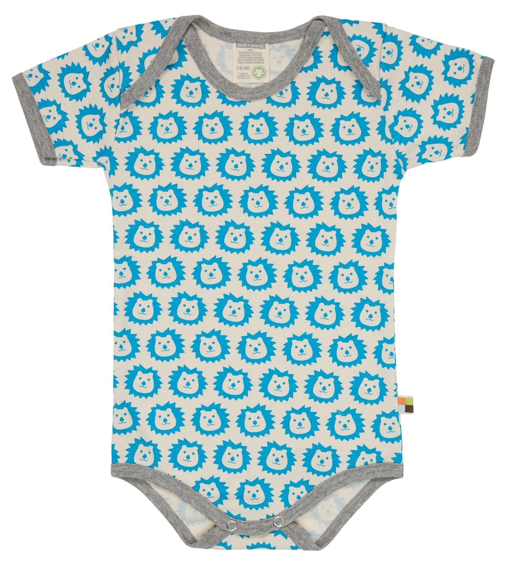 Body Kurzarm mit Druck - loud + proud - 2069 - aq - 50/56