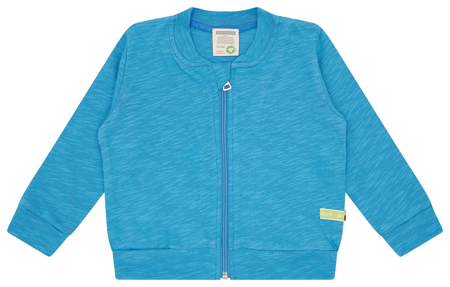 Collegejacke Slub Jersey - loud + proud - 3159 - azu - 62/68