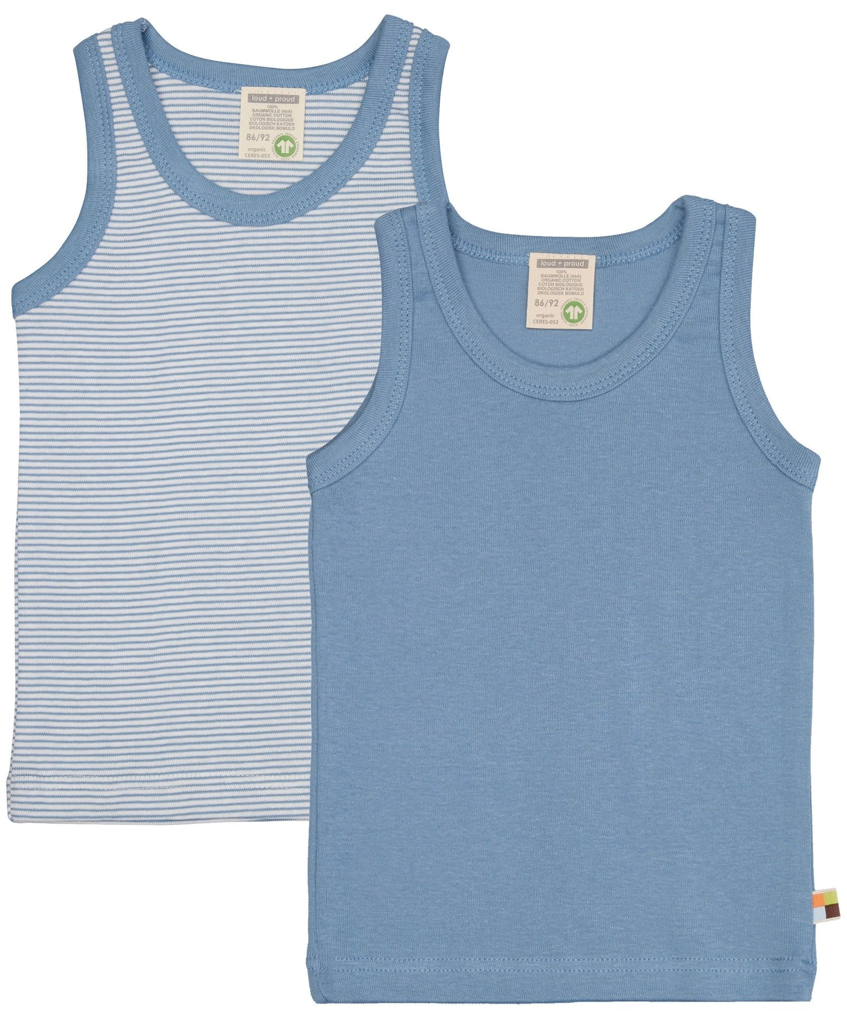 Doppelpack Unterhemden aus Feinripp - loud + proud - 2102 - du - 86/92