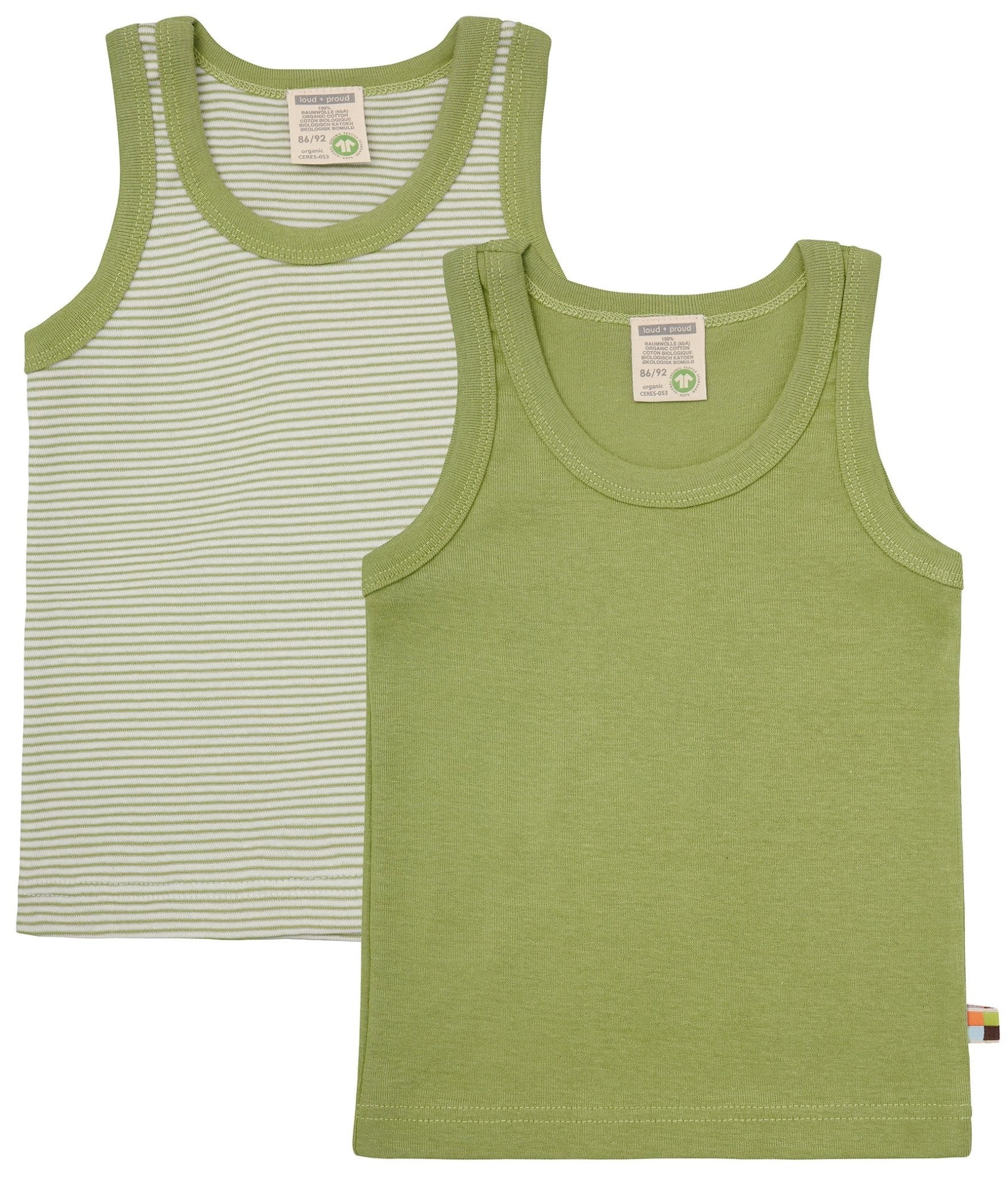 Doppelpack Unterhemden aus Feinripp - loud + proud - 2102-mo-86/92