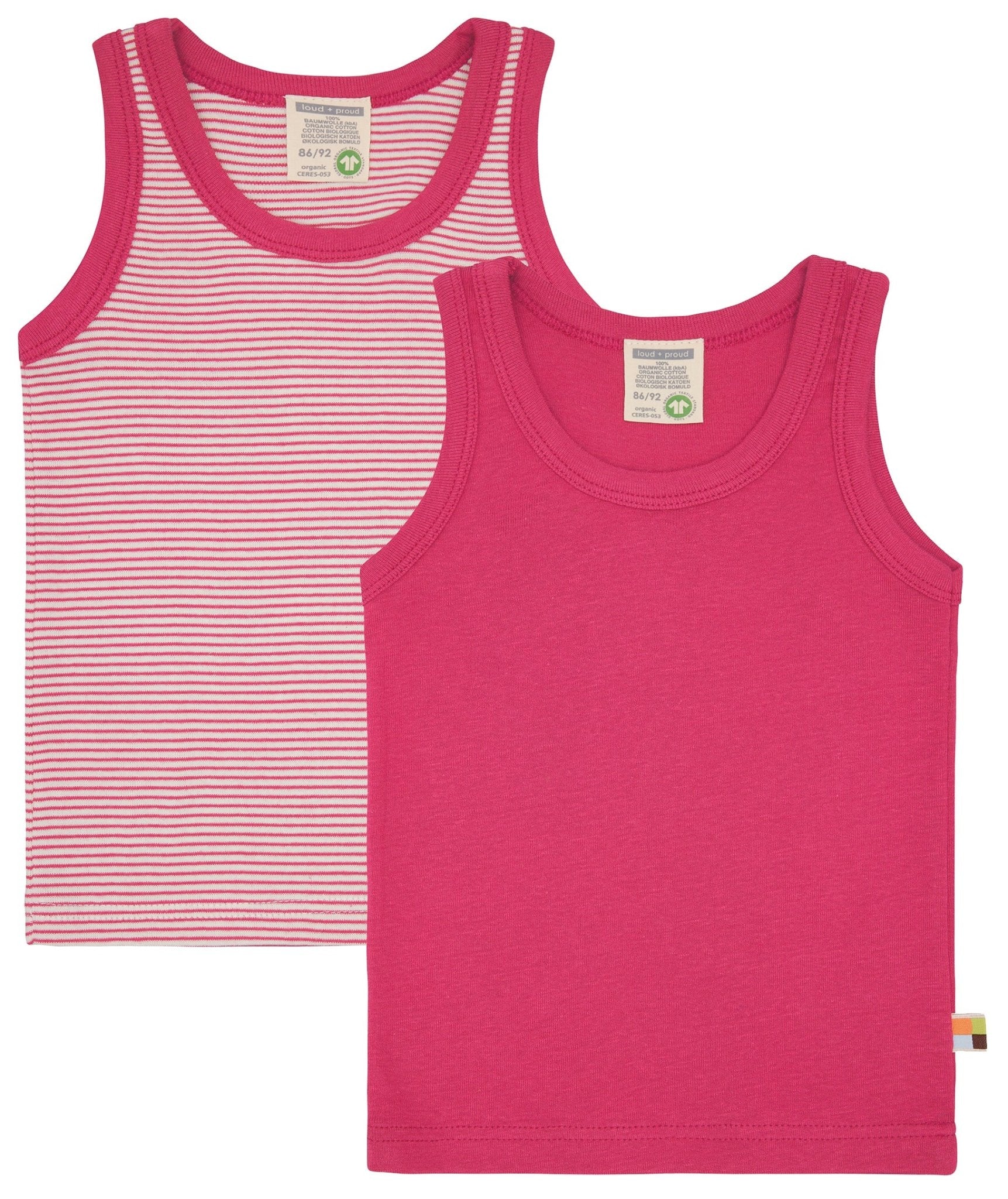Doppelpack Unterhemden aus Feinripp - loud + proud - 2102-pin-86/92