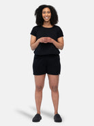 Elastische Short aus Derby - Rib - loud + proud - G400-blk-36