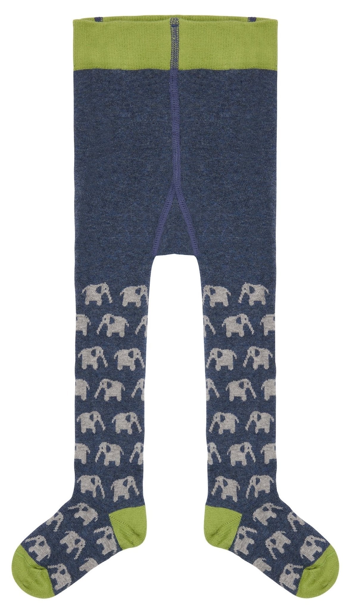 Gemusterte Strumpfhose - loud + proud - 8001 - ul/elephan - 62/68
