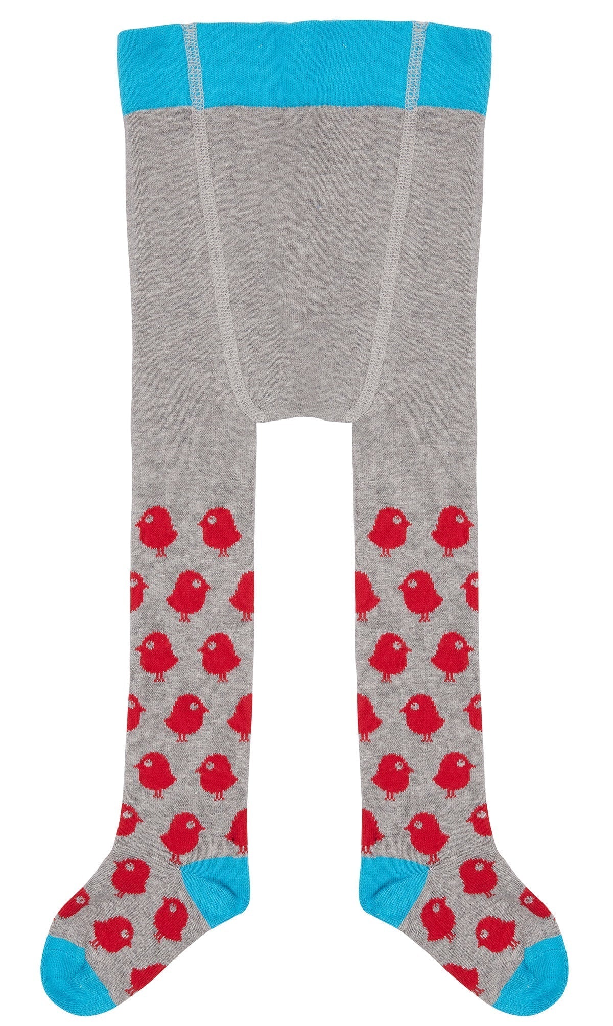 Gemusterte Strumpfhose - loud + proud - 8001 - gr/birds - 62/68
