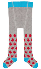 Gemusterte Strumpfhose - loud + proud - 8001 - gr/birds - 62/68