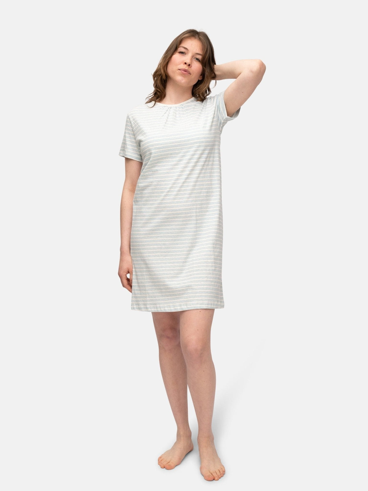 Geringeltes Sleepshirt mit Leinen - Anteil - loud + proud - G603-air-36
