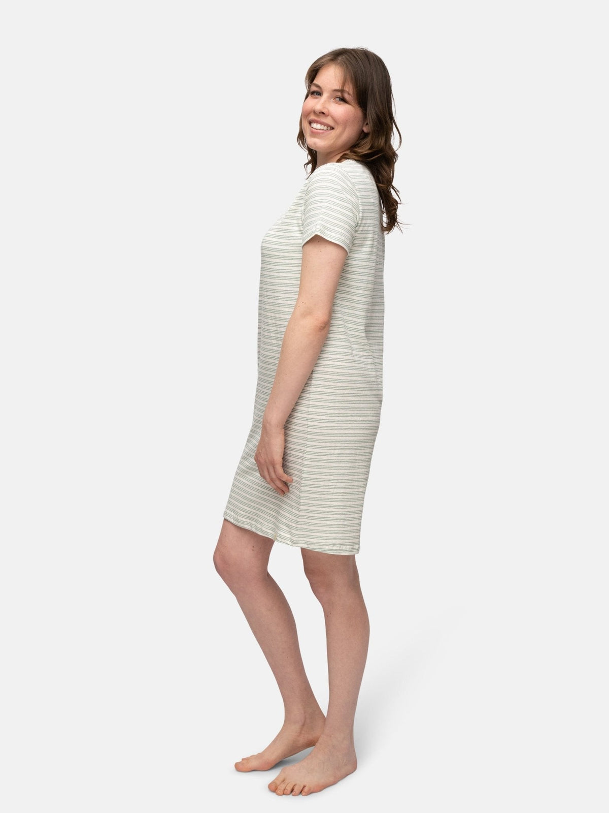 Geringeltes Sleepshirt mit Leinen - Anteil - loud + proud - G603-bam-36