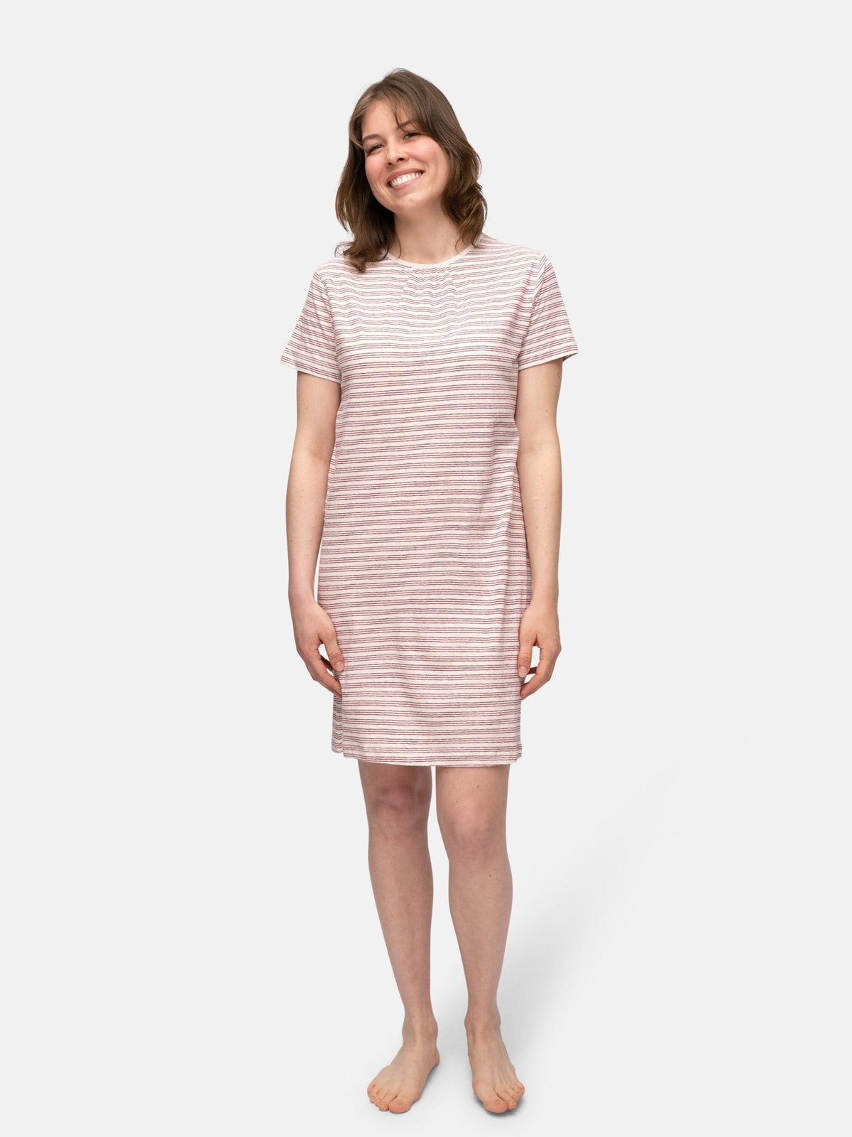 Geringeltes Sleepshirt mit Leinen - Anteil - loud + proud - G603-rou-36