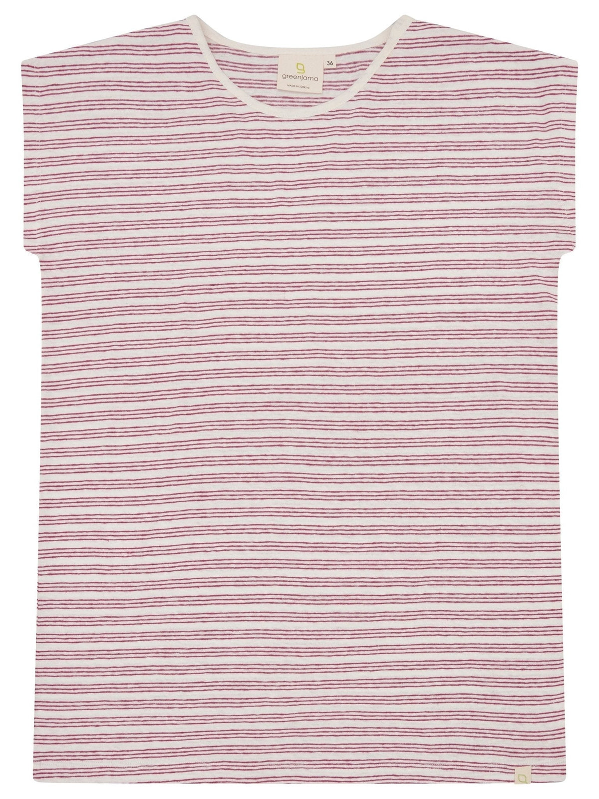 Geringeltes T-Shirt mit Leinen - Anteil - loud + proud - G104-rou-36