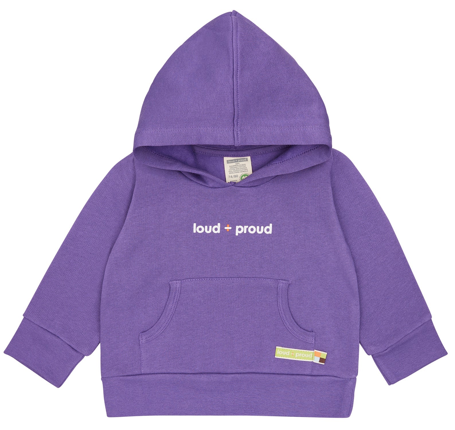 Hoodie - loud + proud - 1156 - vio - 74/80