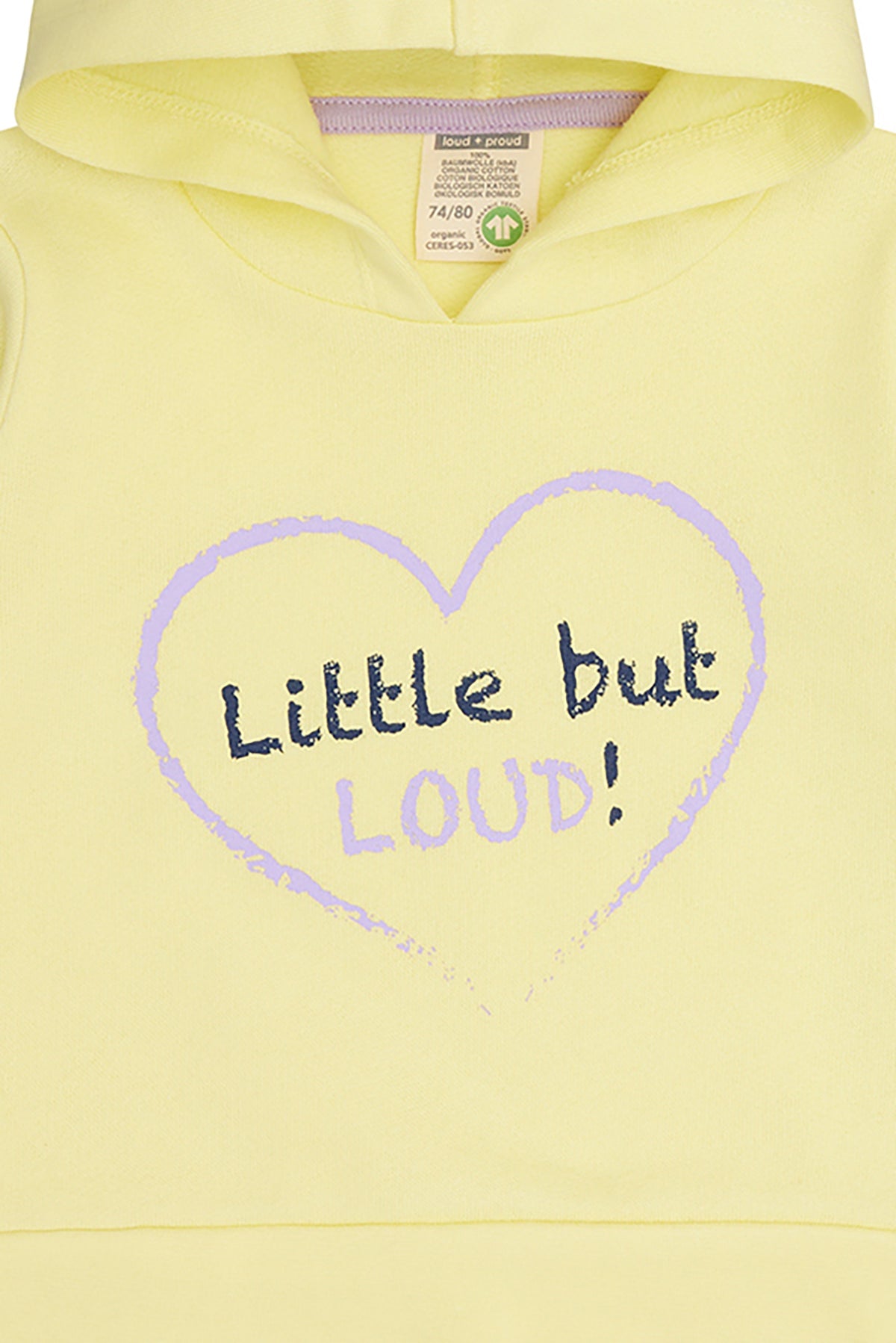 Hoodie mit Druckmotiv - loud + proud - 1170-bl-62/68