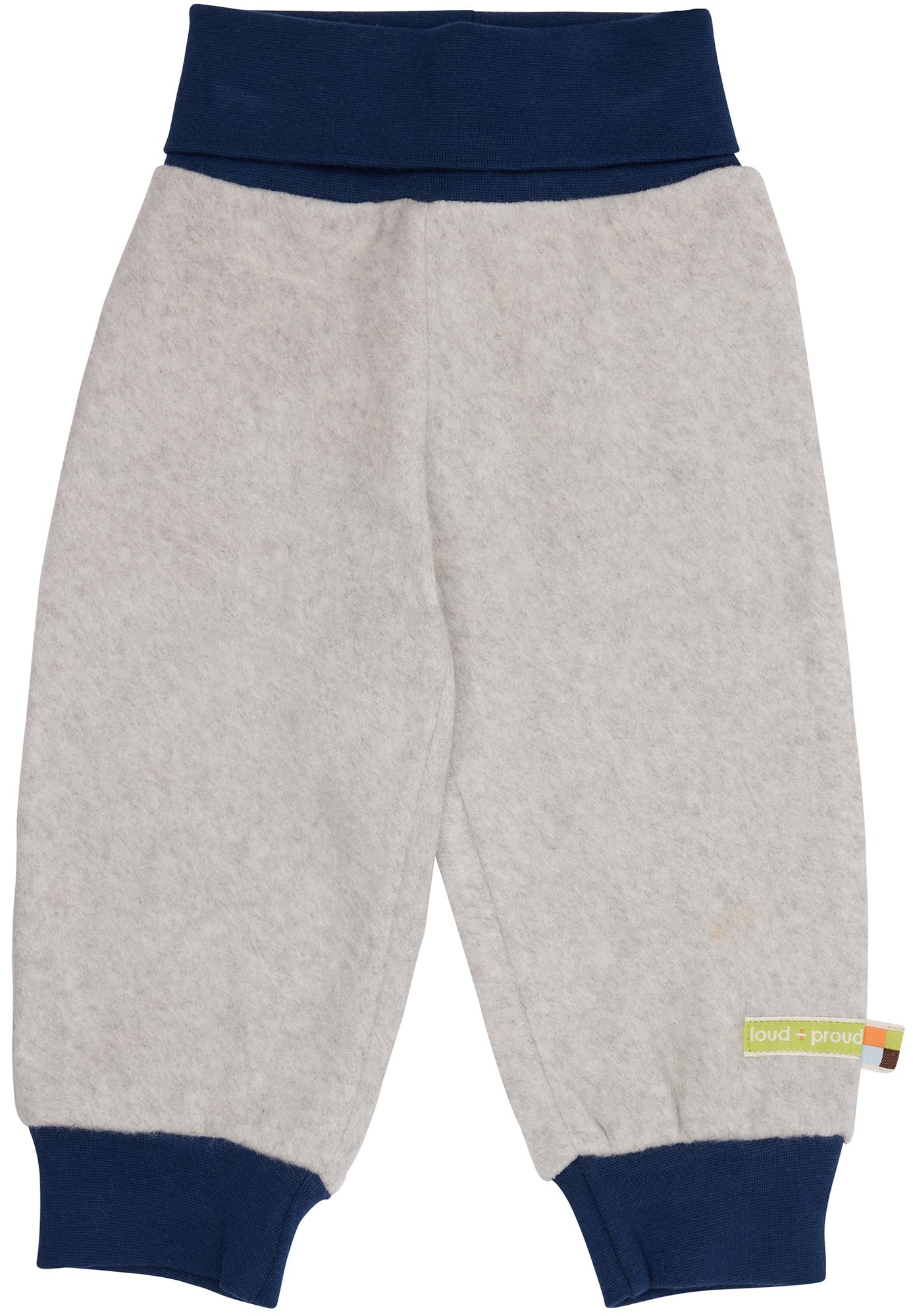 Hose aus Baumwoll - Fleece - loud + proud - 4192 - sil - 50/56