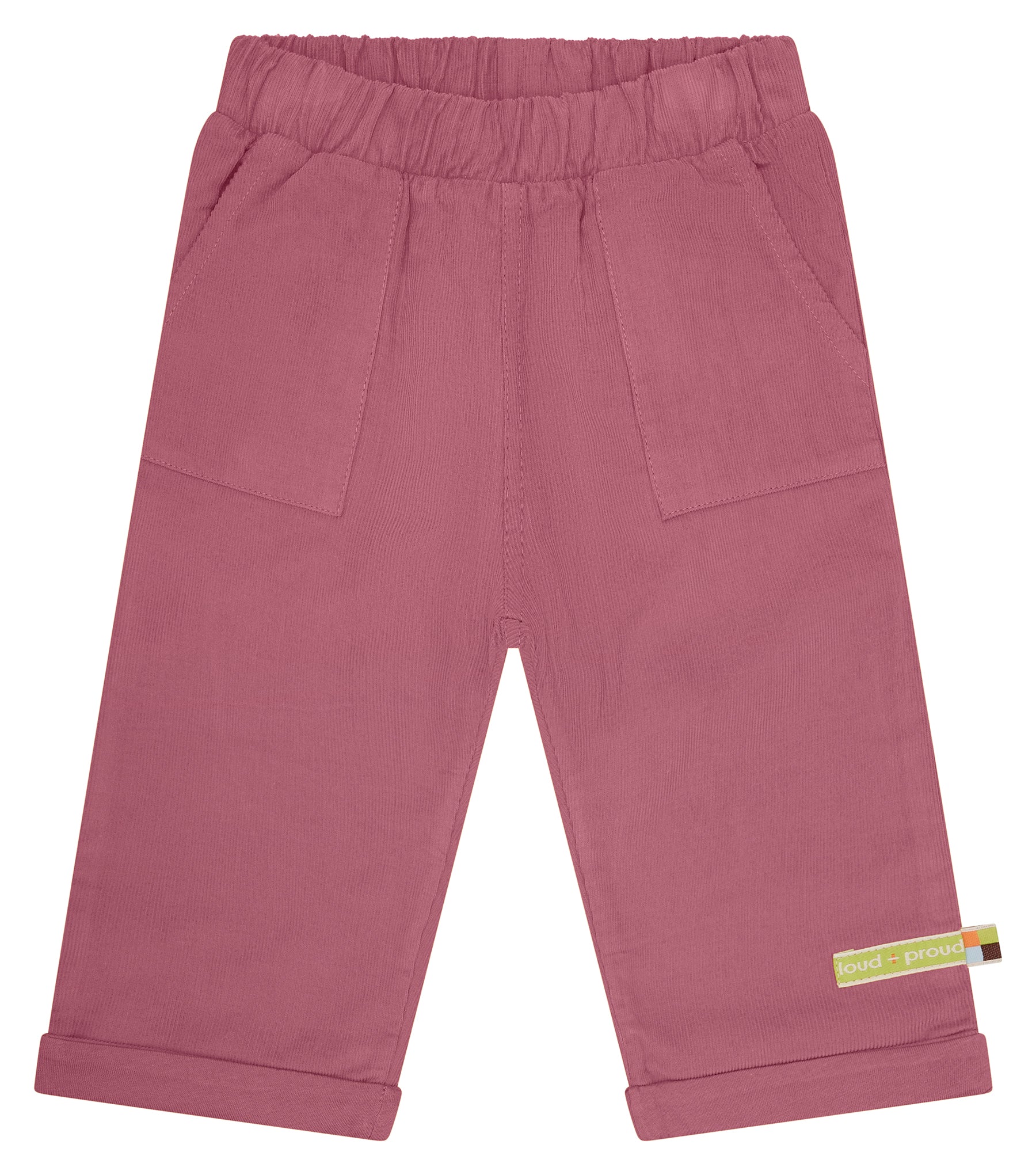 Loud + Proud Pantalone Velluto A Coste Unisex Bambino – Colore Colorato, 100% Cotone, Vita Elastica