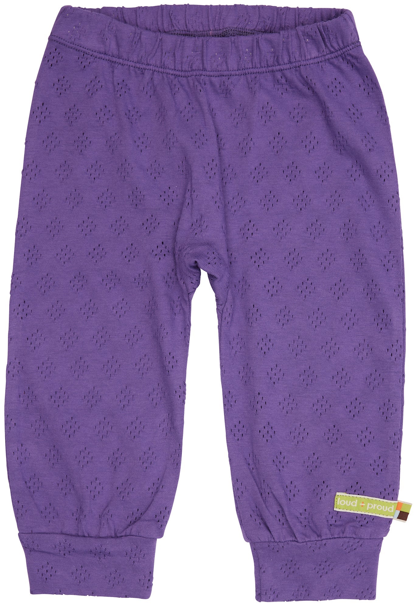 Hose mit Lochmuster - loud + proud - 4194 - vio - 62/68