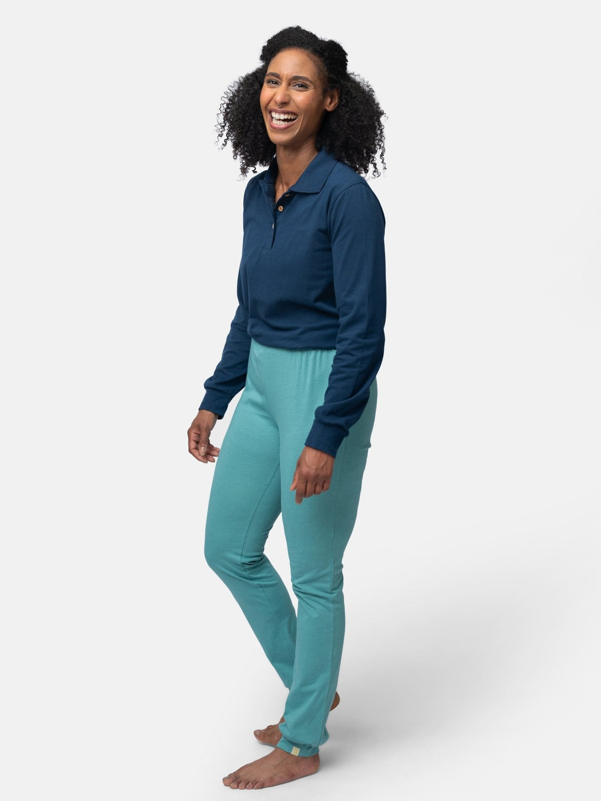 Hose mit Woll - Anteil und Bündchen - loud + proud - G405-top-36