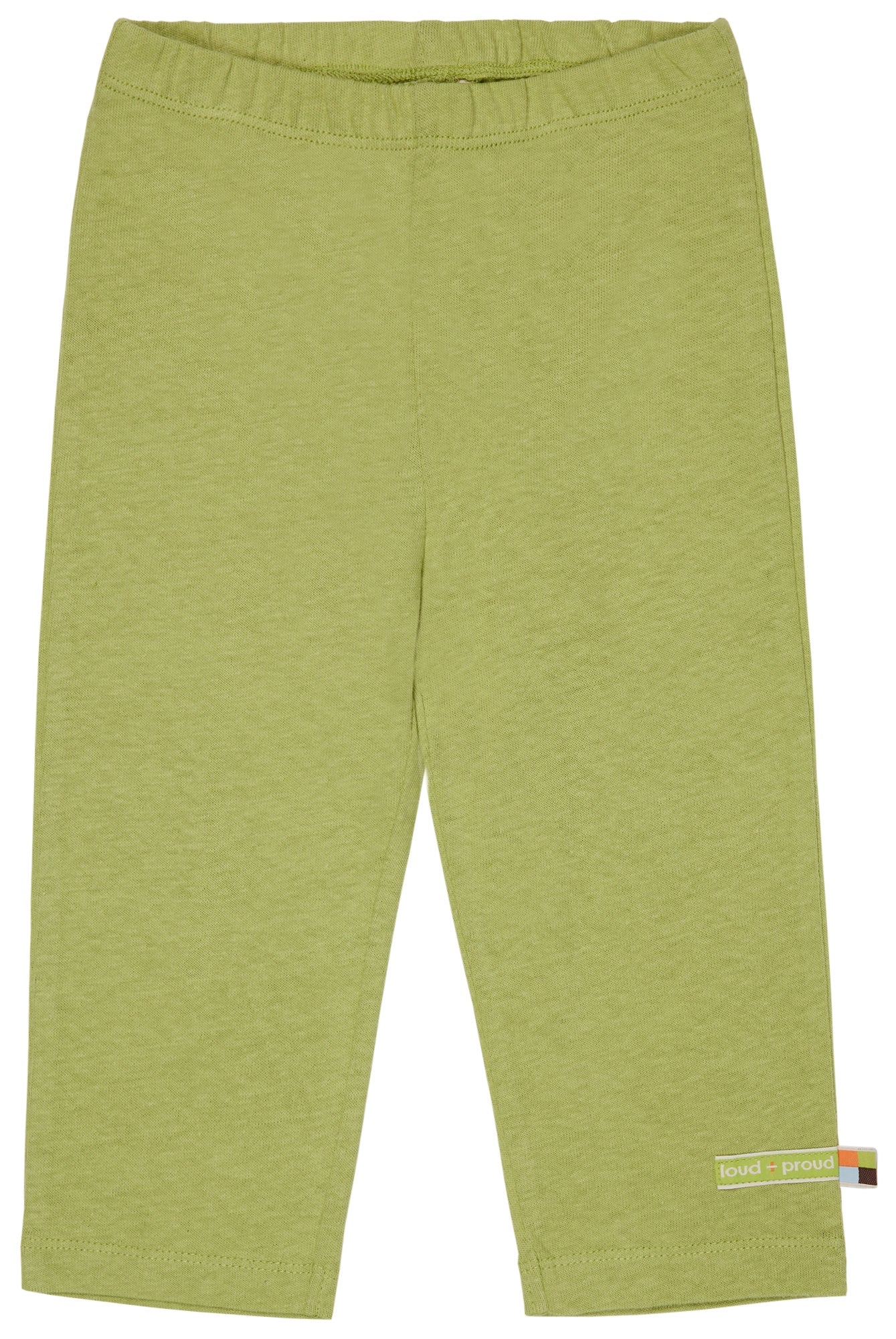 Hose uni mit Leinen - loud + proud - 4172 - avo - 62/68