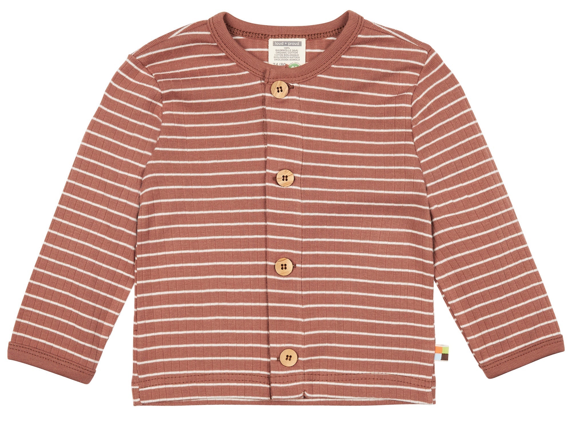  - Jacke Derby Rib - loud + proud - 3114-Nougat-62/68