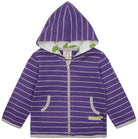 Jacke Interlock gestreift - loud + proud - 3128 - vio - 62/68