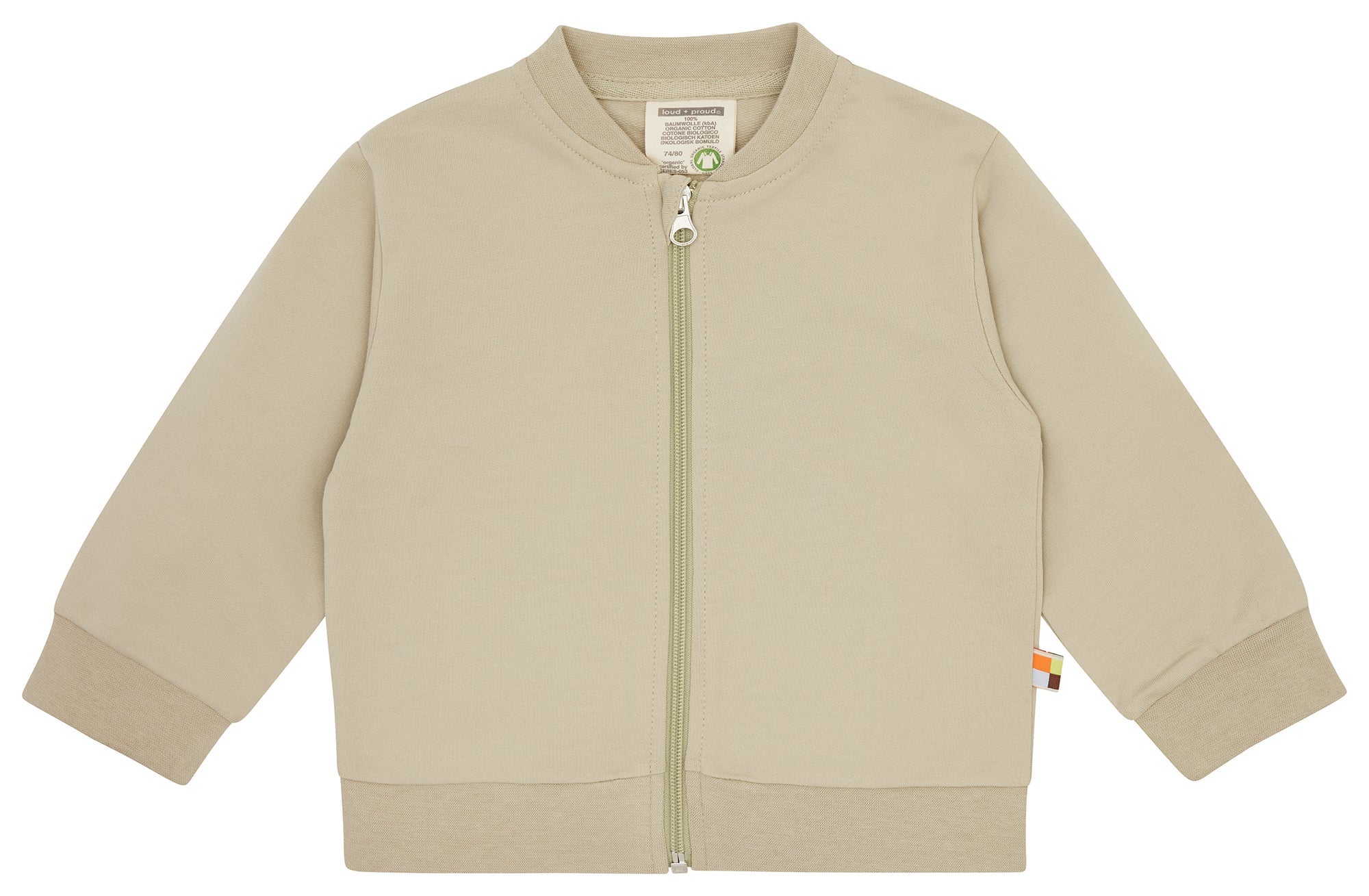 Jacke mit Pflanzenfarben gefärbt - loud + proud - 3161 - oli - 62/68