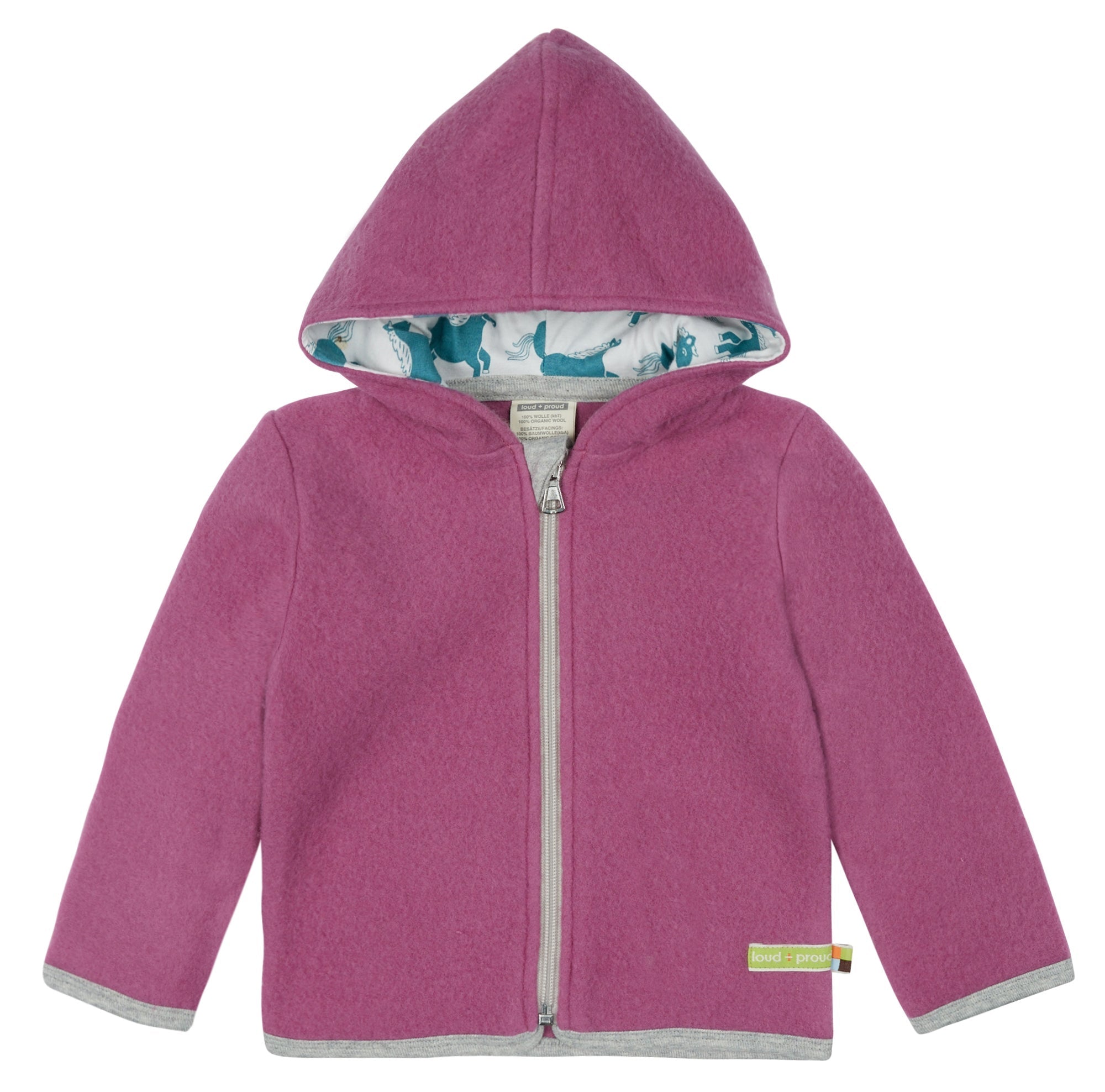 Jacke Wollfleece - loud + proud - 3110 - grp - 50/56