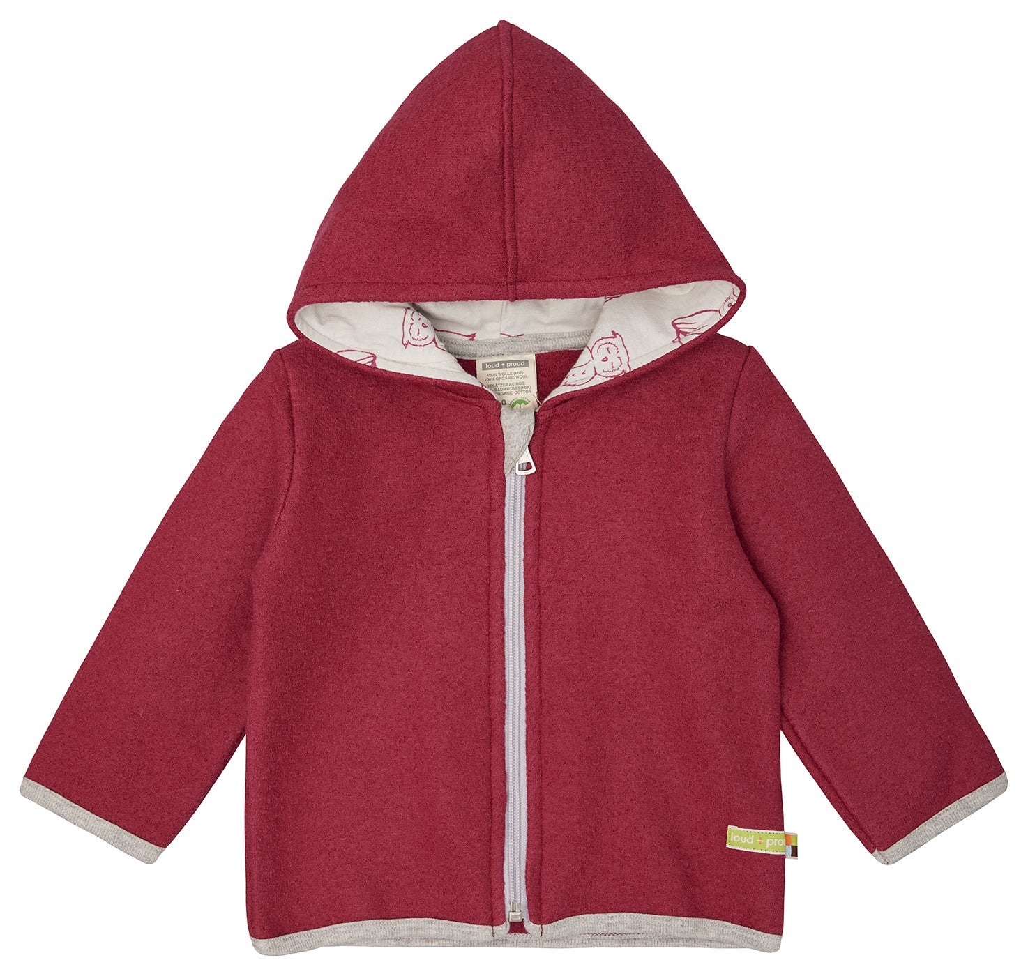 Jacke Wollwalk - loud + proud - 3152 - rou - 62/68