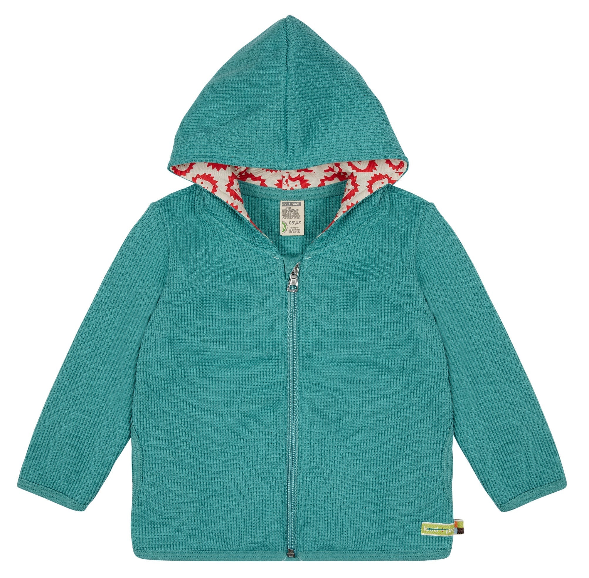 Kapuzenjacke in Waffelstruktur - loud + proud - 3116 - ore - 62/68